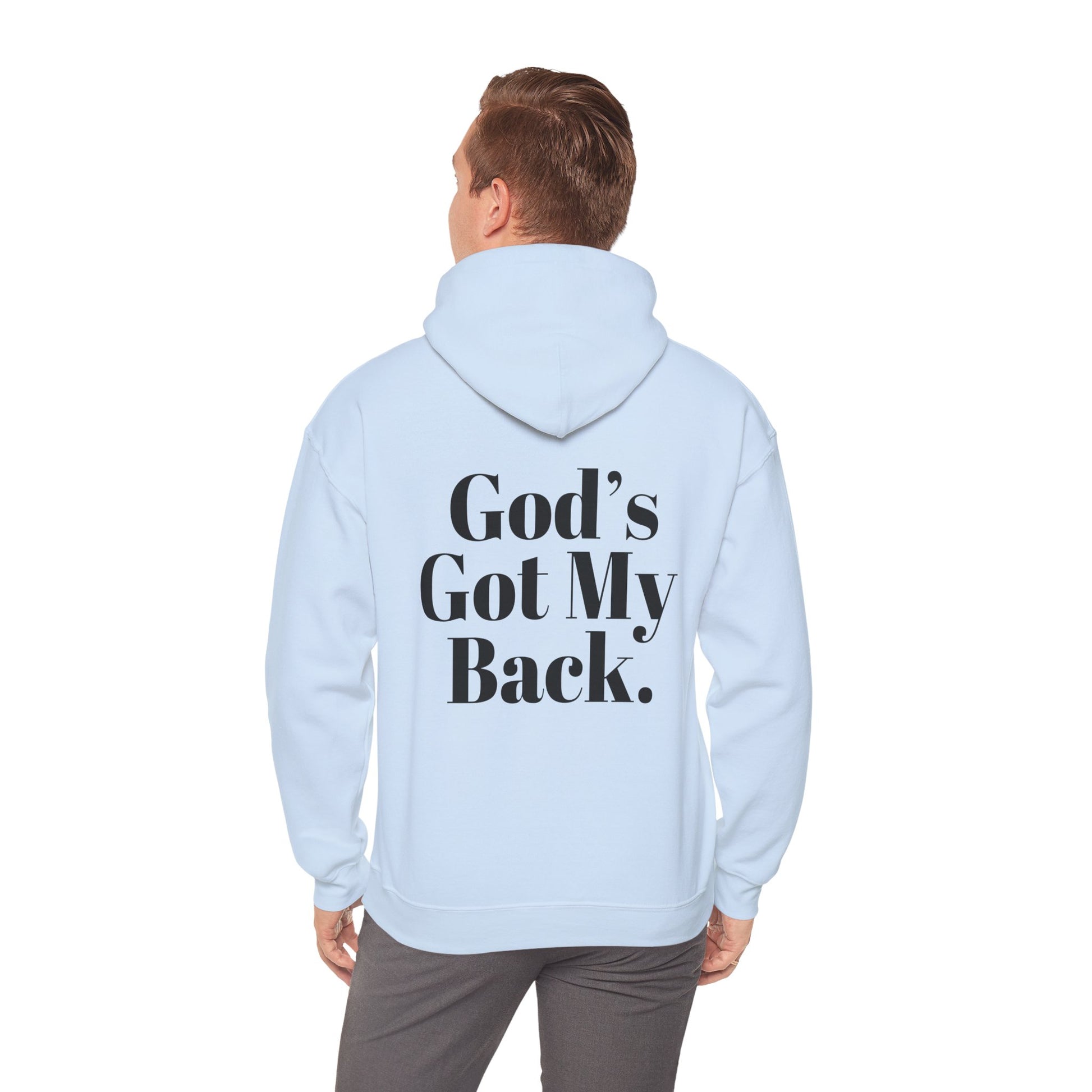 God's Got My Back Men's Hoodie (Black Logo) - Sweet Baby Jeez Teez