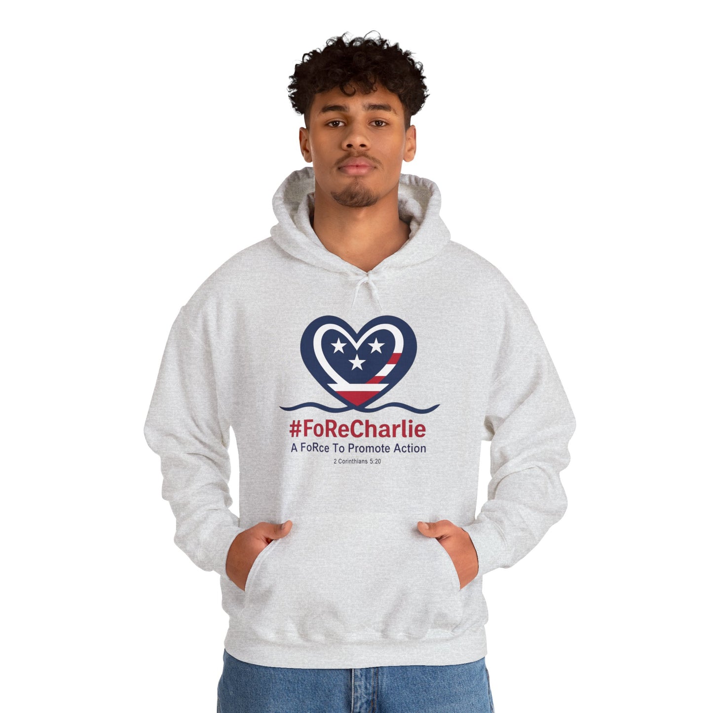 "FoRe Charlie" Ambassador Pageant Memorial Unisex Hoodie for Charlie Kirk (Heart Logo)