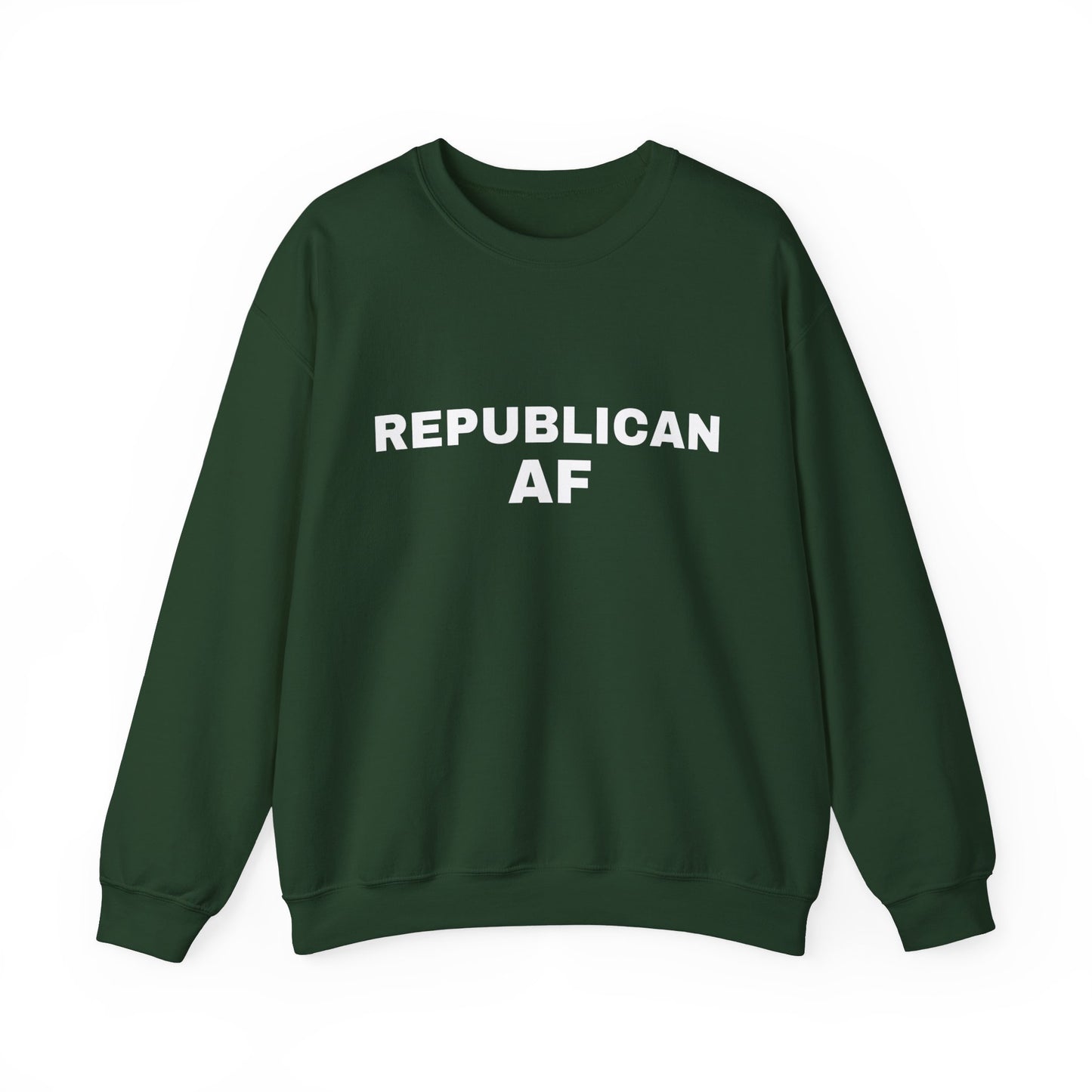 Republican AF Men's Crewneck Sweatshirt (White Logo) - Sweet Baby Jeez Teez