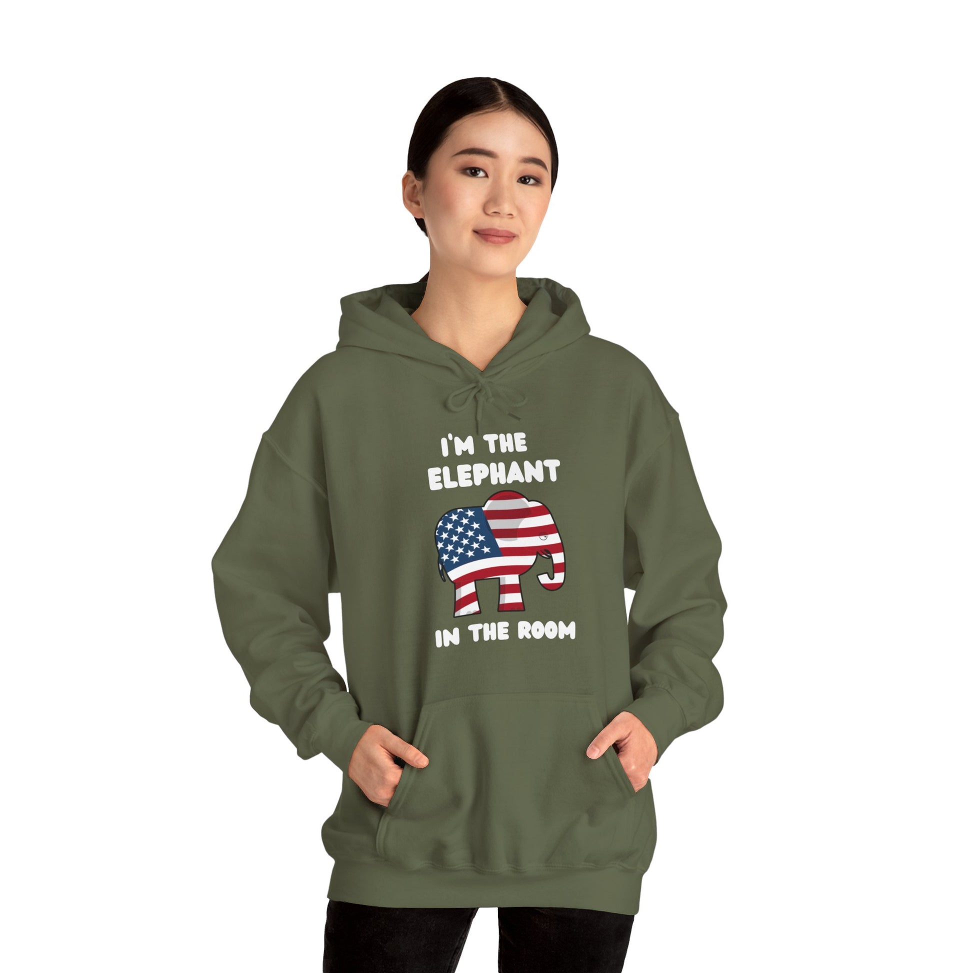 Elephant in the Room Women's Hoodie S-5XL (White Logo) - Sweet Baby Jeez Teez