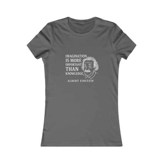"Imagination" Einstein Quote Women's Fitted T-Shirt (IW Logo)