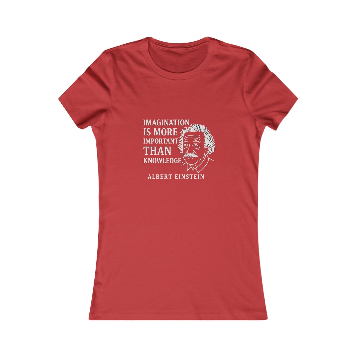 "Imagination" Einstein Quote Women's Fitted T-Shirt (IW Logo)
