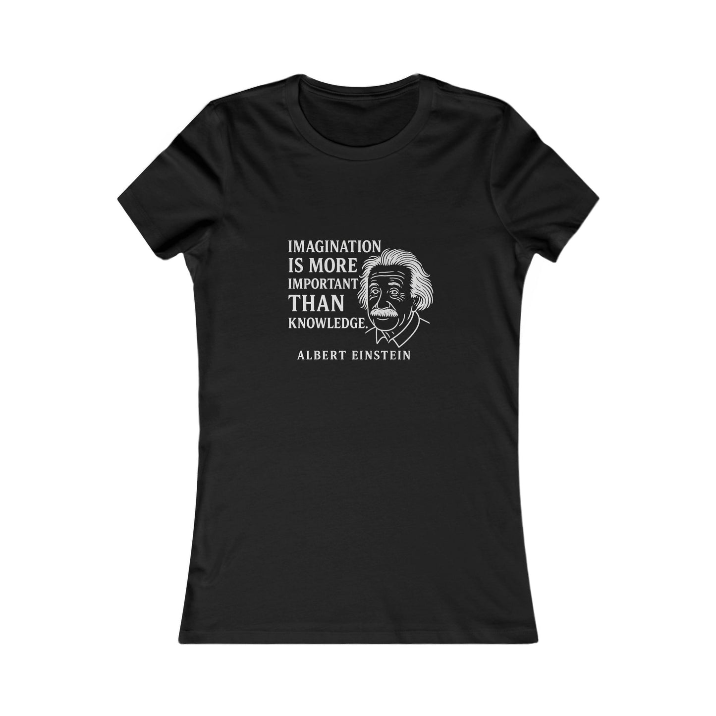 "Imagination" Einstein Quote Women's Fitted T-Shirt (IW Logo)