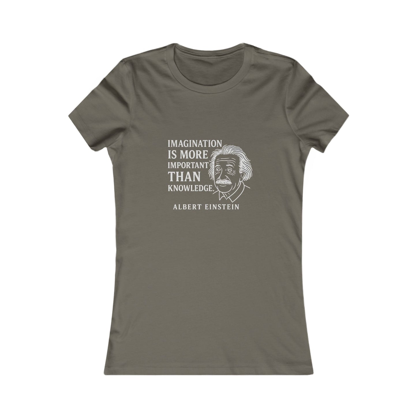 "Imagination" Einstein Quote Women's Fitted T-Shirt (IW Logo)