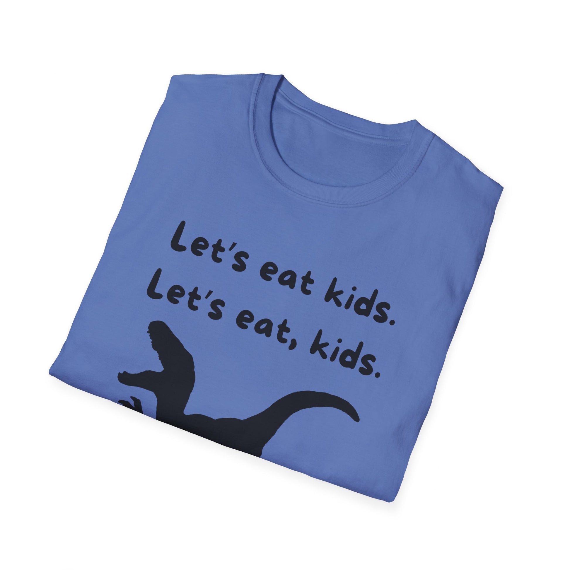Lets Eat Kids Womens Relaxed/Plus Tshirt (Black Logo) - Sweet Baby Jeez Teez