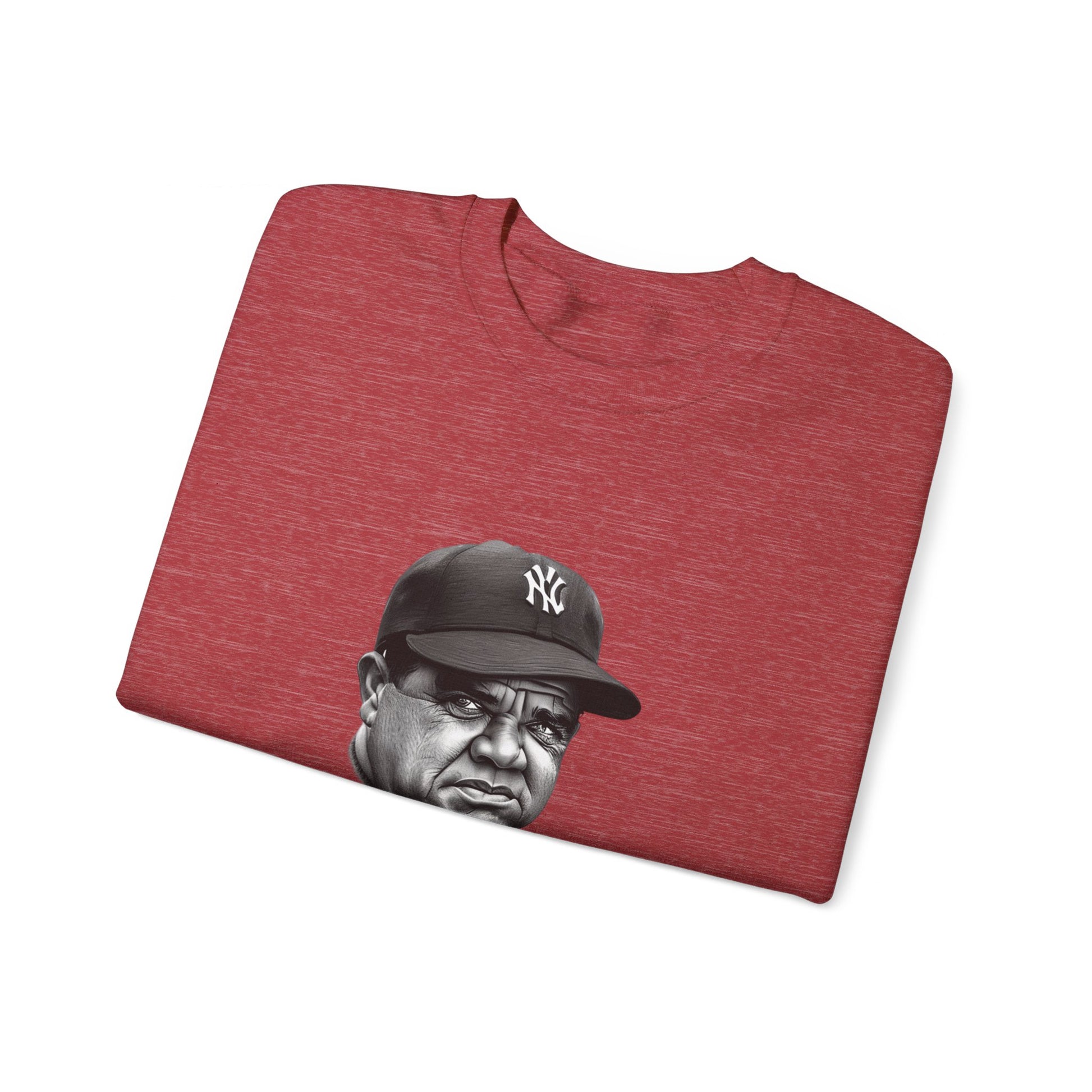 Strike Out Babe Ruth Men's Crewneck Sweatshirt (IW Grayscale Logo) - Sweet Baby Jeez Teez