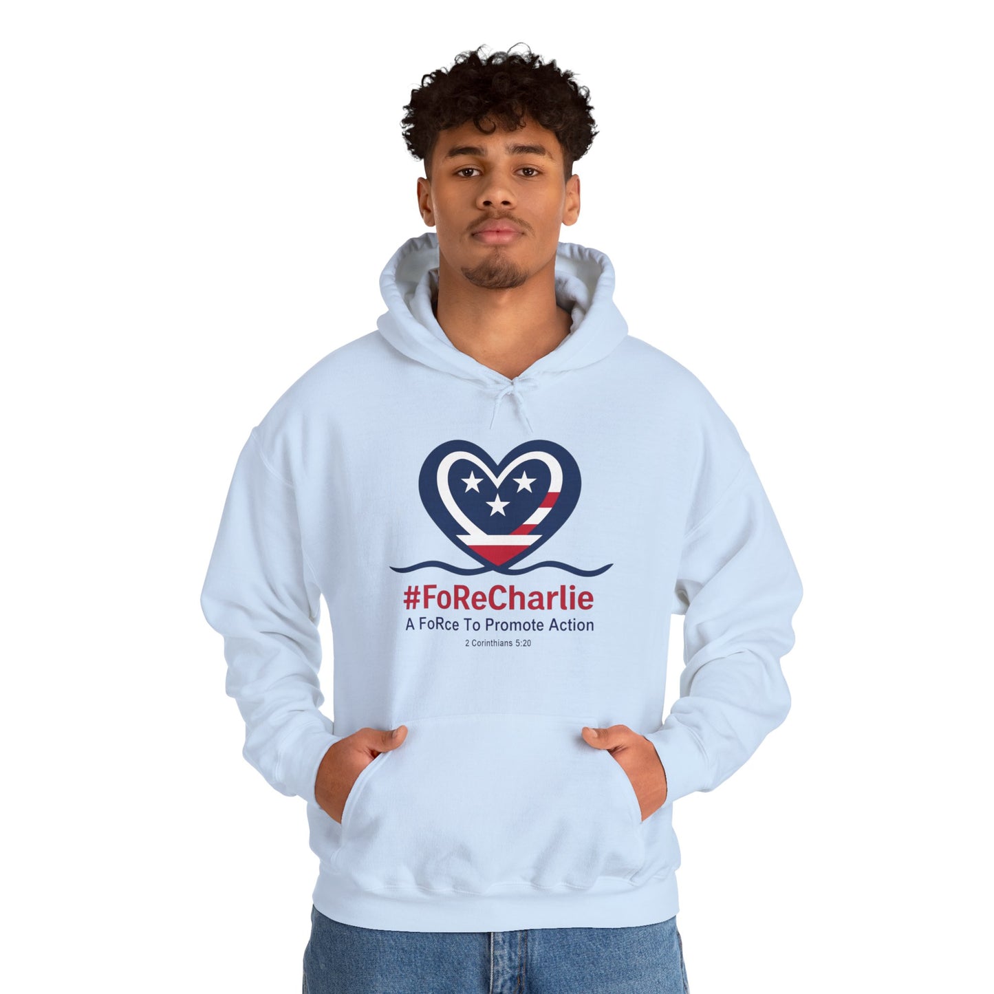 "FoRe Charlie" Ambassador Pageant Memorial Unisex Hoodie for Charlie Kirk (Heart Logo)