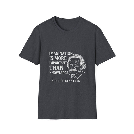 "Imagination" Einstein Quote Unisex Softstyle T-Shirt (IW Logo)