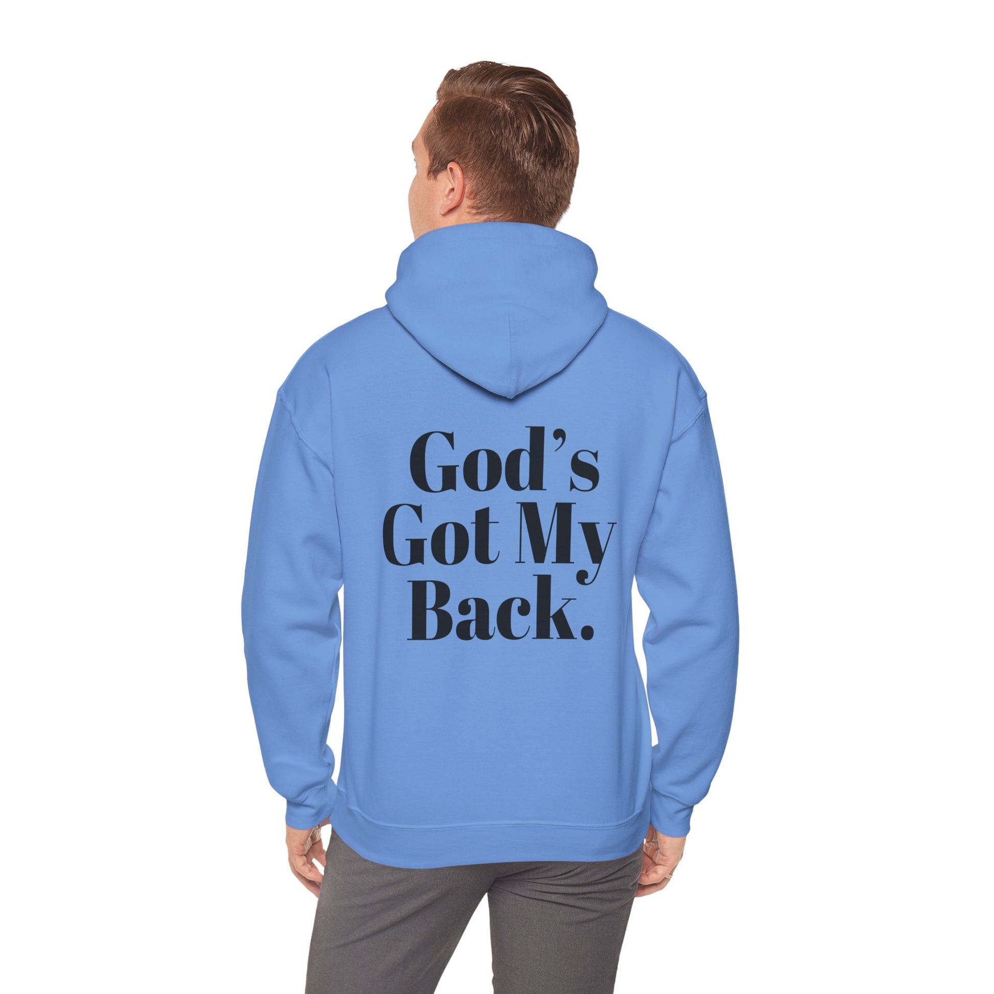 God's Got My Back Men's Hoodie (Black Logo) - Sweet Baby Jeez Teez