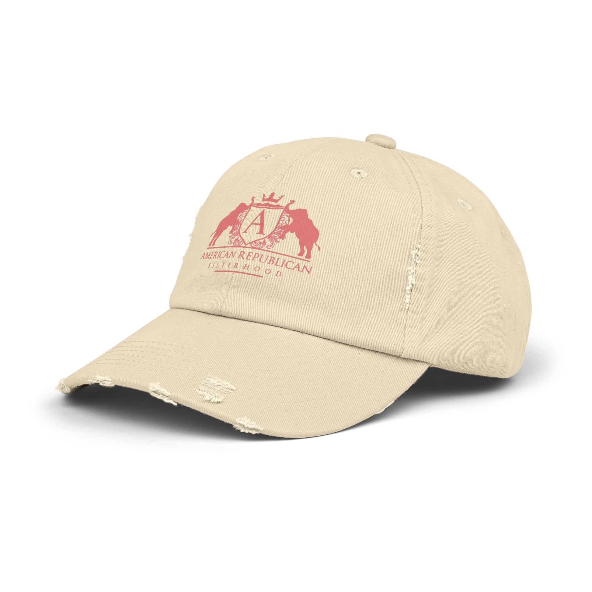 ARS Coral Logo Distressed Cap (ARS) - Sweet Baby Jeez Teez