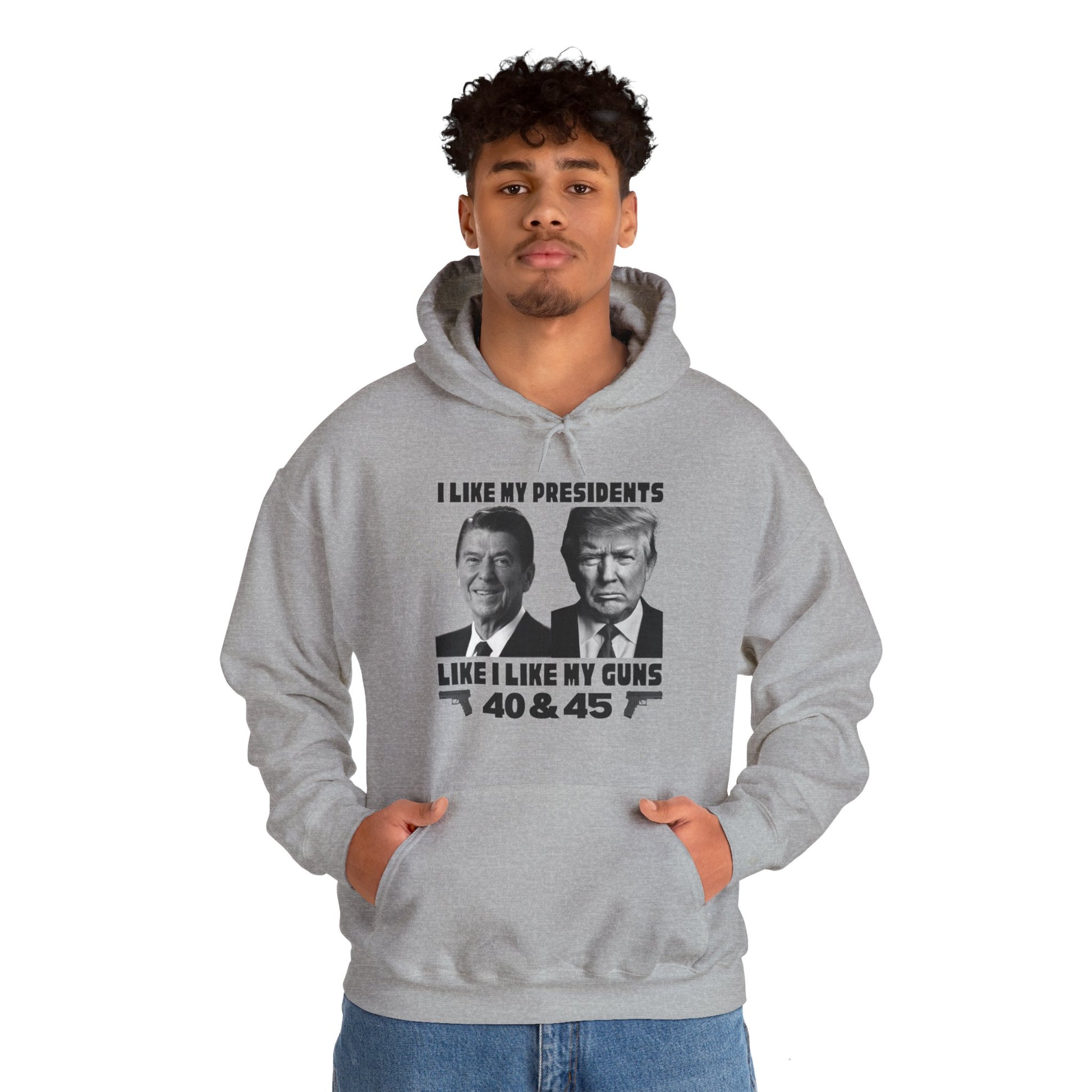 I Like My Presidents Men's Hoodie (Black Logo) - Sweet Baby Jeez Teez