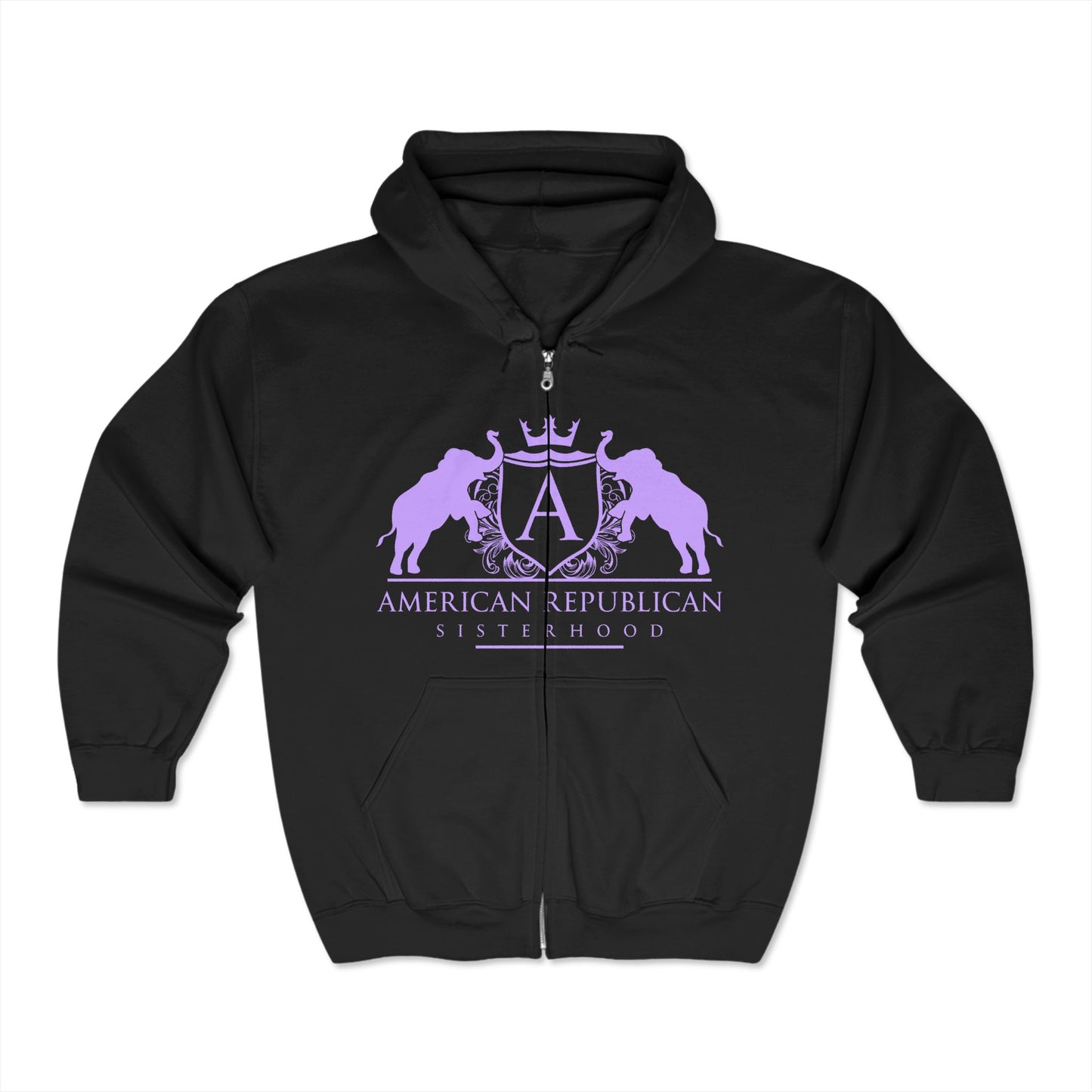 ARS Logo Ladies Full-Zip Hoodie (ARS - T Lilac) - Sweet Baby Jeez Teez