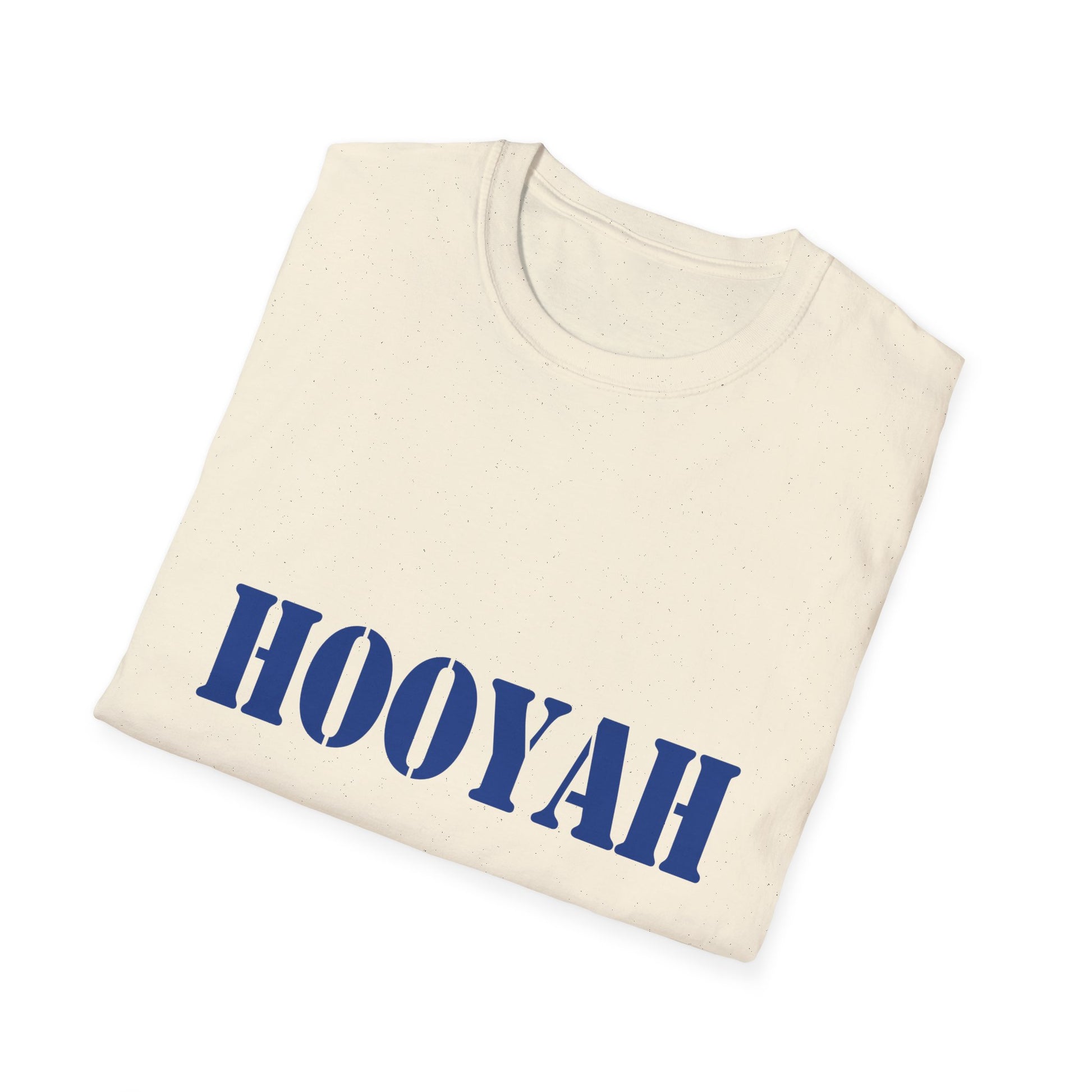 HOOYAH (Navy) Unisex Tshirt (MM Blue Logo) - Sweet Baby Jeez Teez