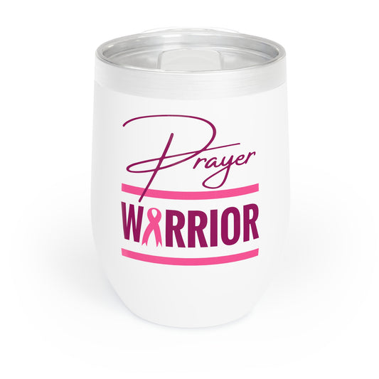 Breast Cancer Prayer Warrior Wine Tumbler - Sweet Baby Jeez Teez