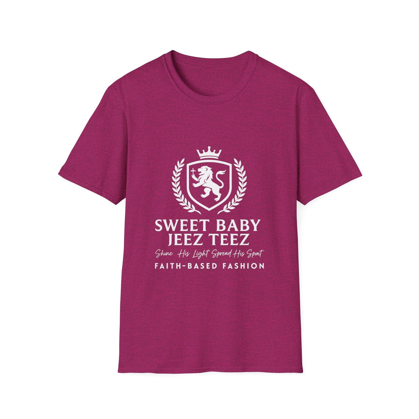 Sweet Baby Jeez Teez Faith-Based Fashion Softstyle T-Shirt (White Logo)