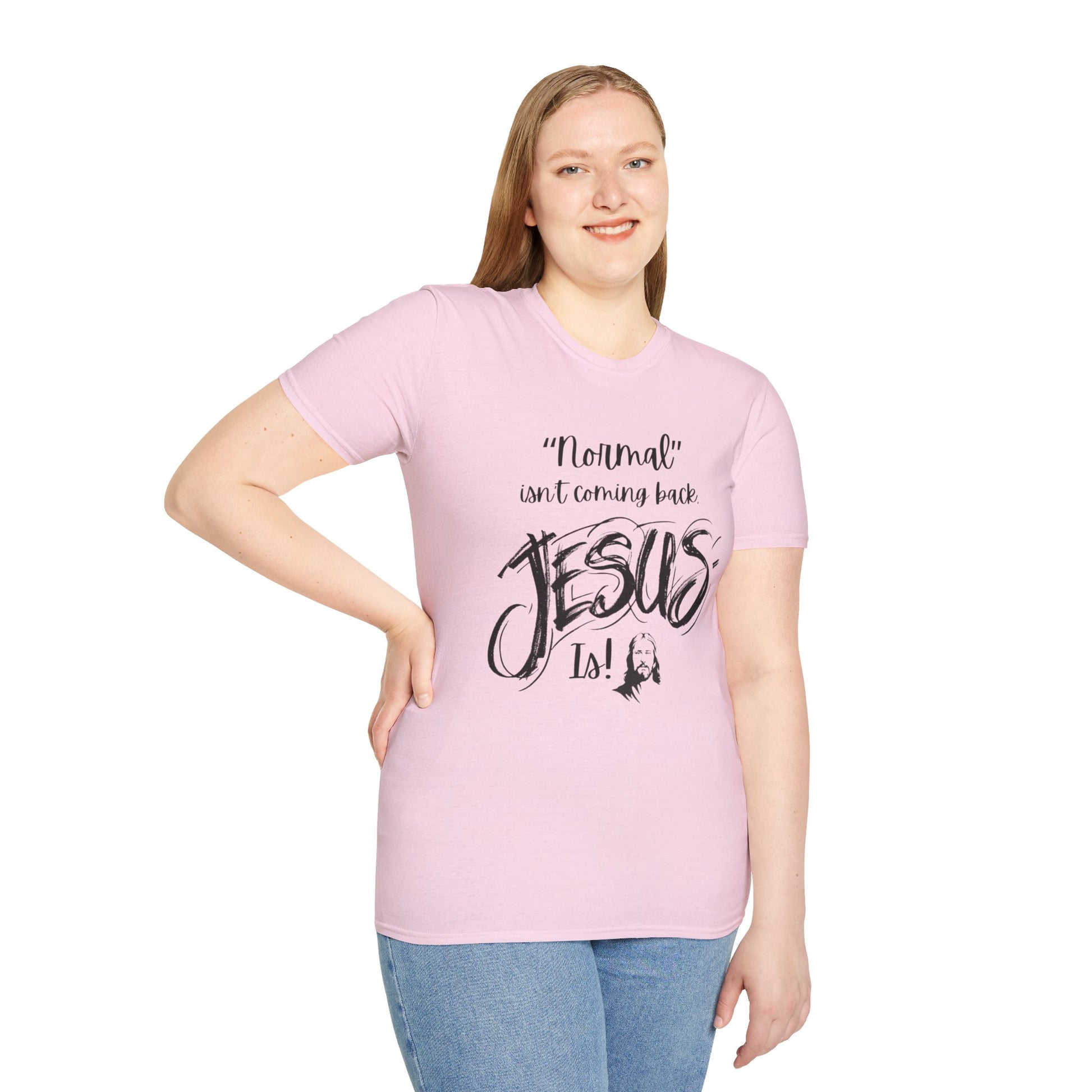 Normal isn't Coming Back Women's Relaxed/Plus Tshirt (Black Logo)) - Sweet Baby Jeez Teez