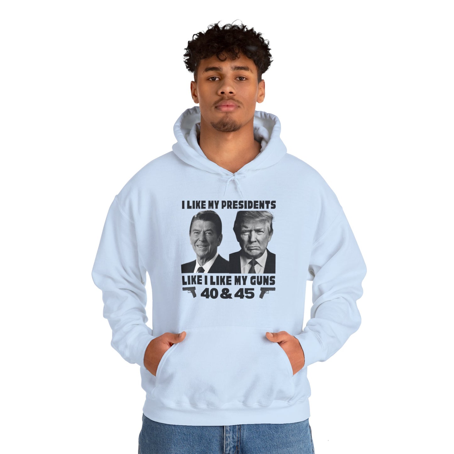 I Like My Presidents Men's Hoodie (Black Logo) - Sweet Baby Jeez Teez