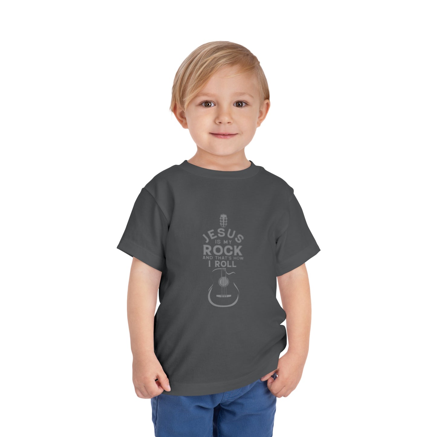 Jesus is My Rock Toddler Tshirt (Gray Logo) - Sweet Baby Jeez Teez