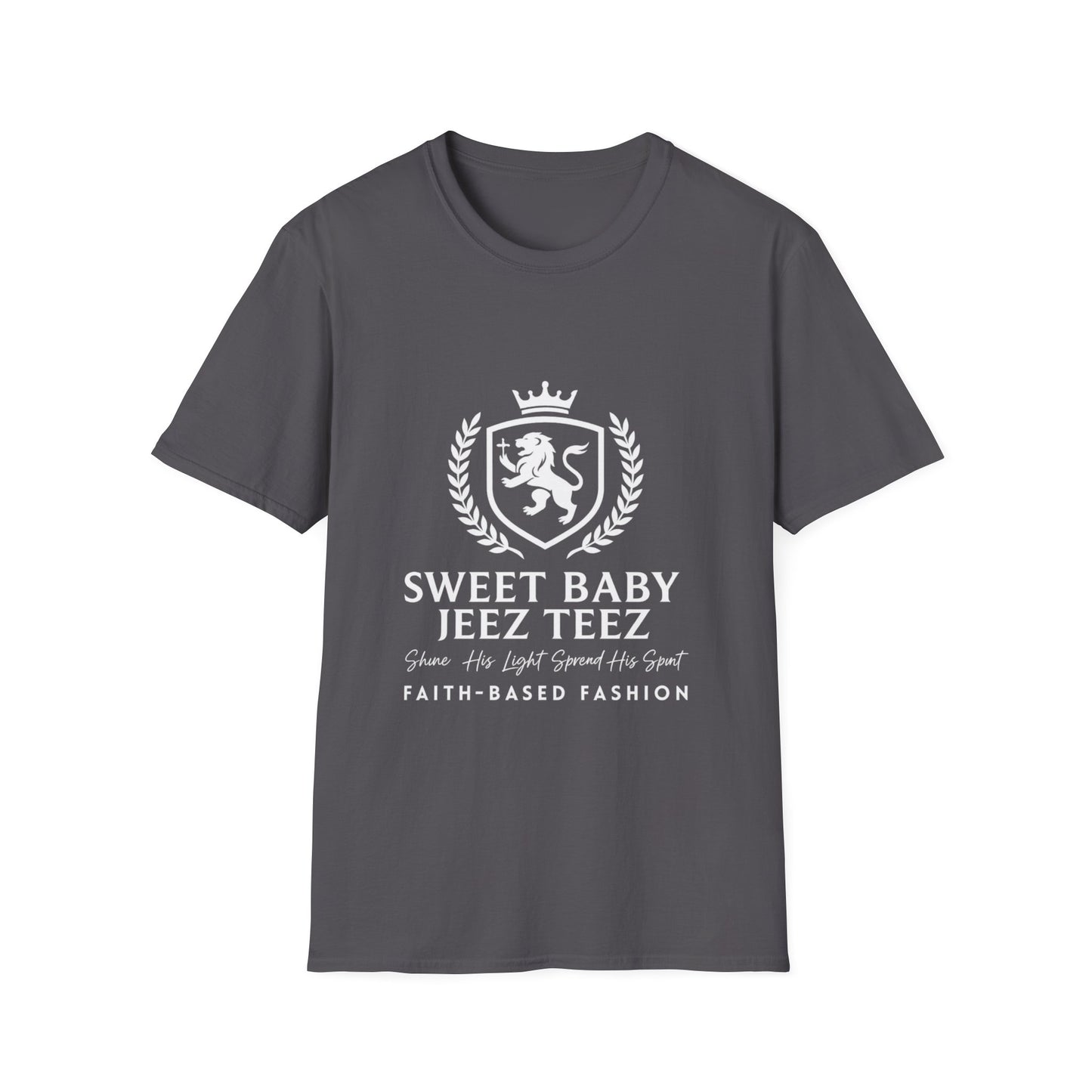 Sweet Baby Jeez Teez Faith-Based Fashion Softstyle T-Shirt (White Logo)