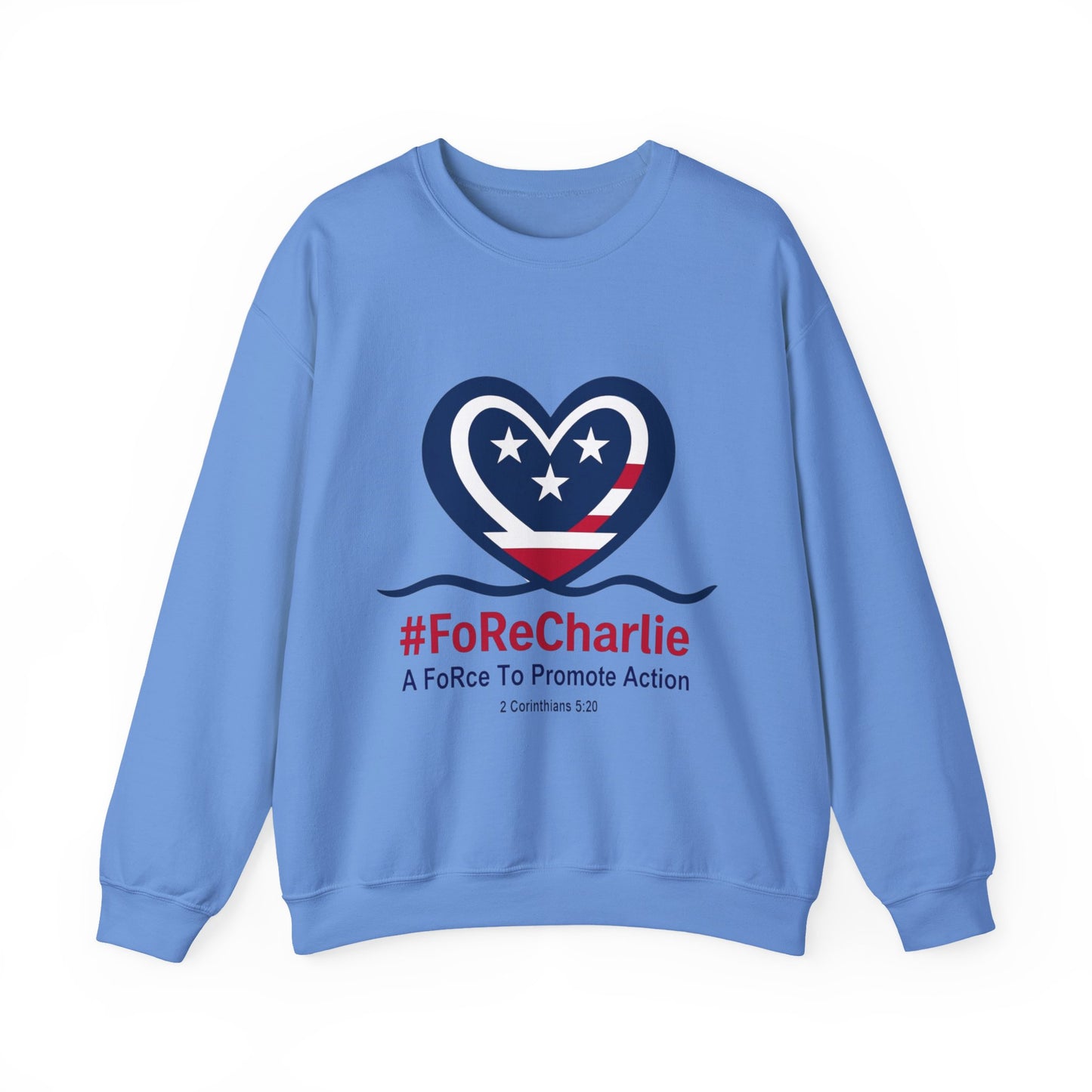 "FoRe Charlie" Ambassador Pageant Memorial Sweatshirt for Charlie Kirk (Heart Logo)