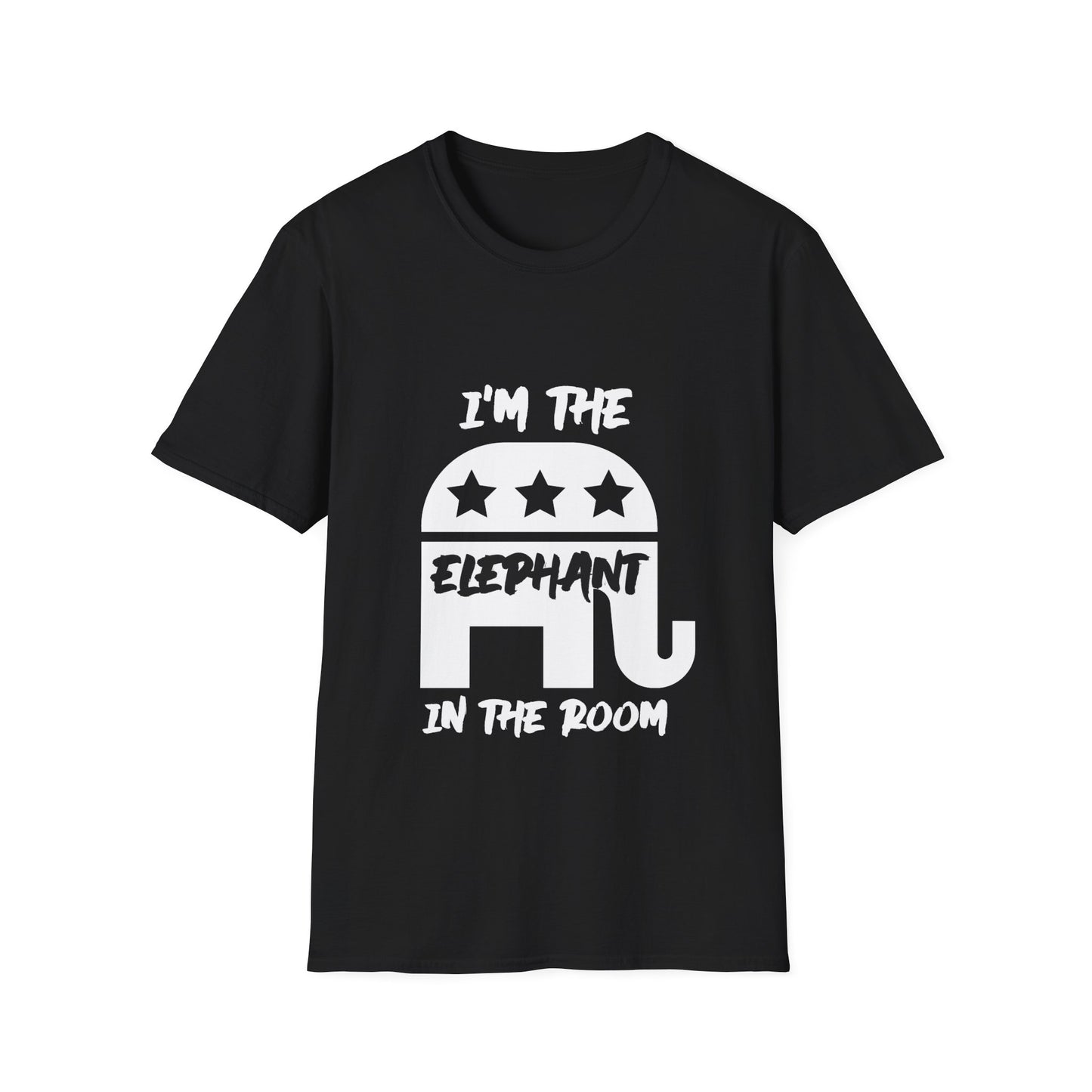 Elephant Men's Tshirt (White/Black Logo) - Sweet Baby Jeez Teez