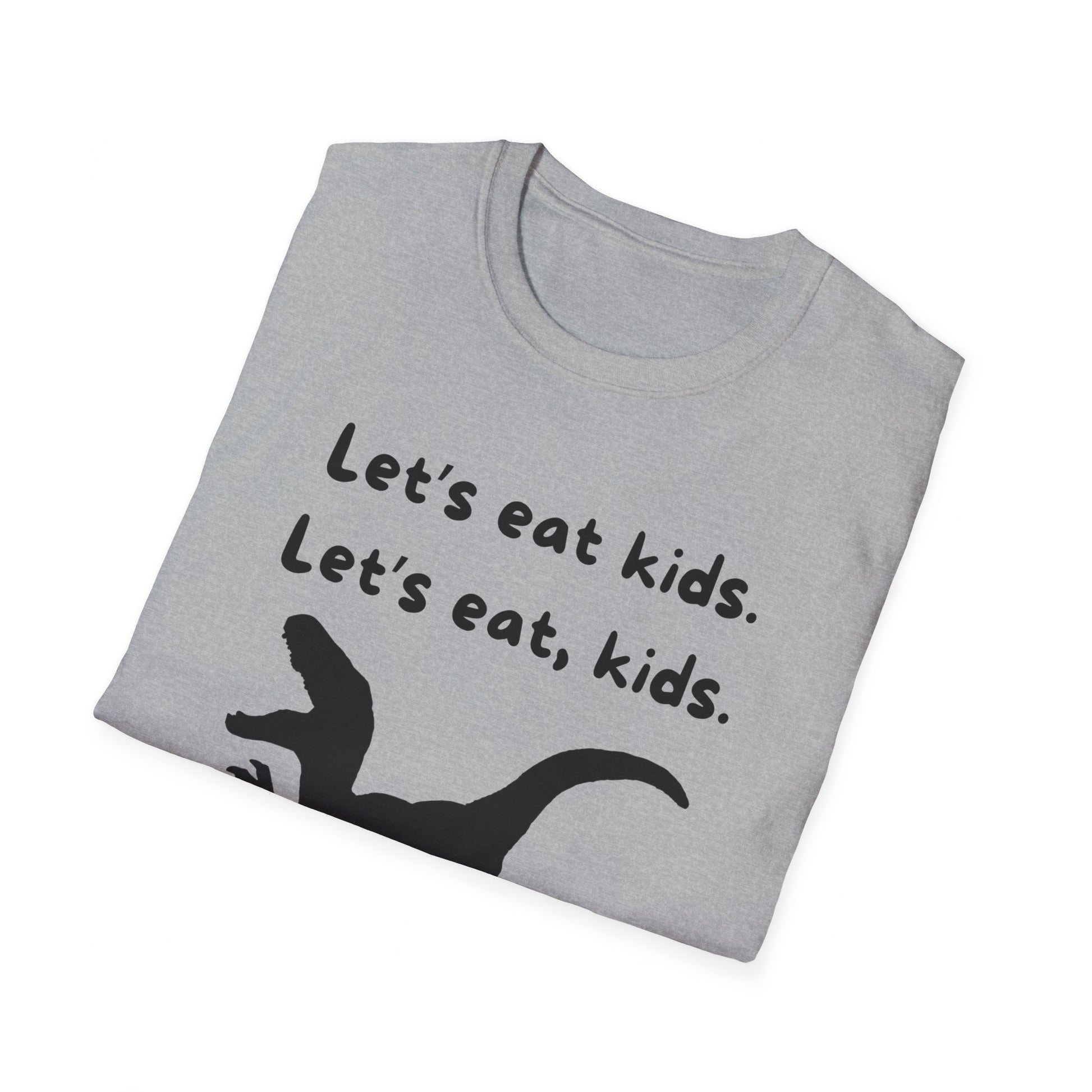 Lets Eat Kids Womens Relaxed/Plus Tshirt (Black Logo) - Sweet Baby Jeez Teez