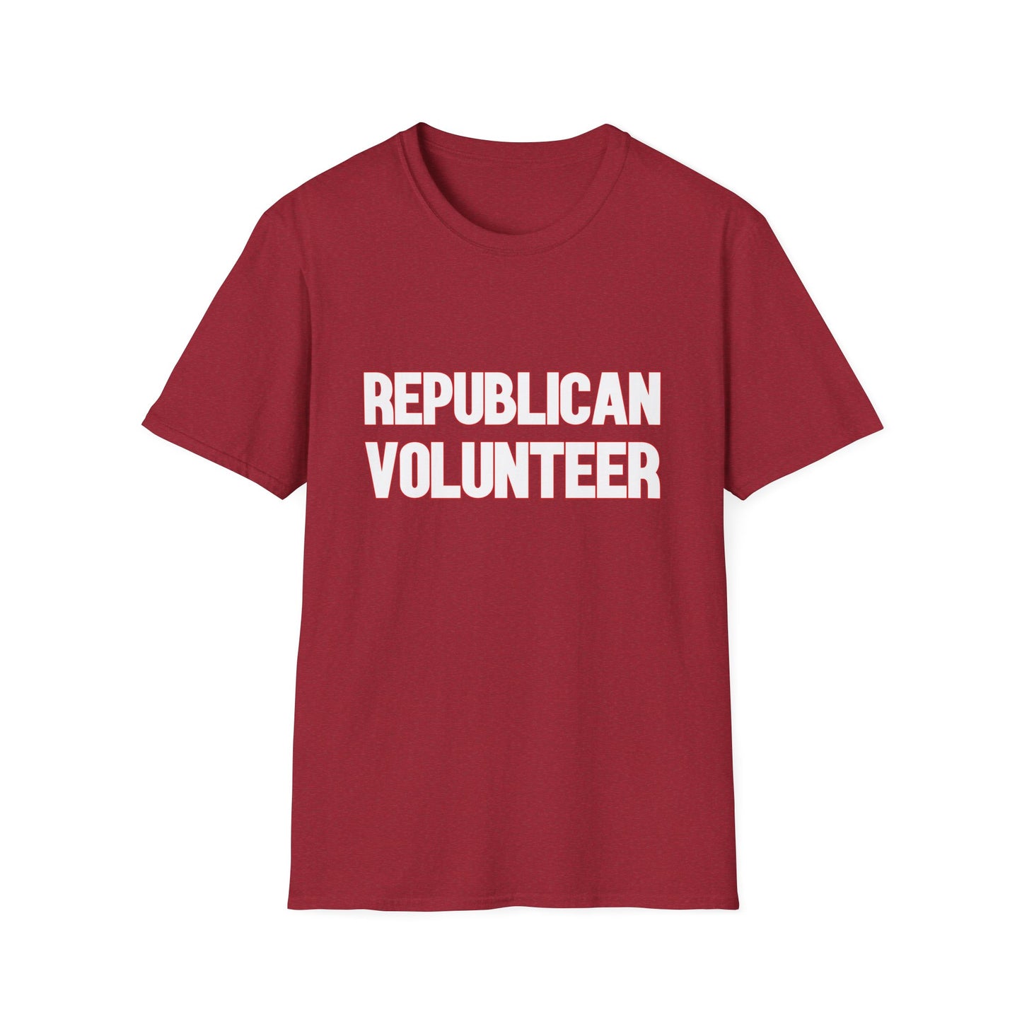 Republican Volunteer Unisex Tshirt (White/Red Logo) - Sweet Baby Jeez Teez