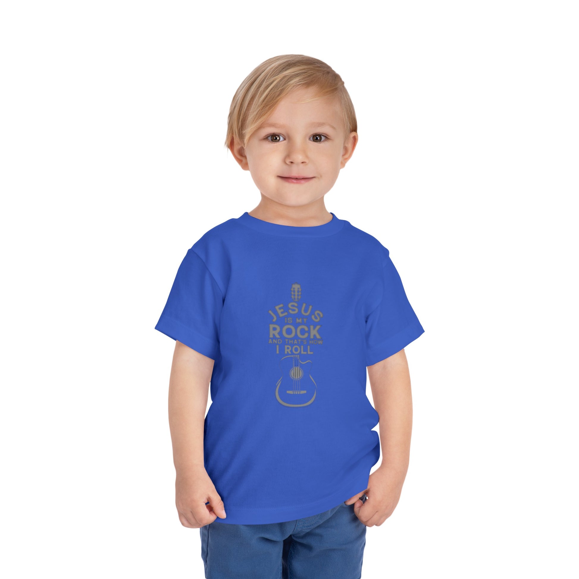 Jesus is My Rock Toddler Tshirt (Gray Logo) - Sweet Baby Jeez Teez