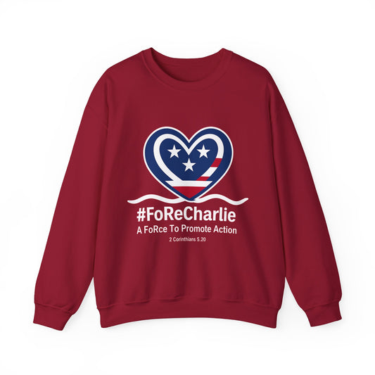 "FoRe Charlie" Ambassador Pageant Memorial Sweatshirt for Charlie (White Heart Logo)