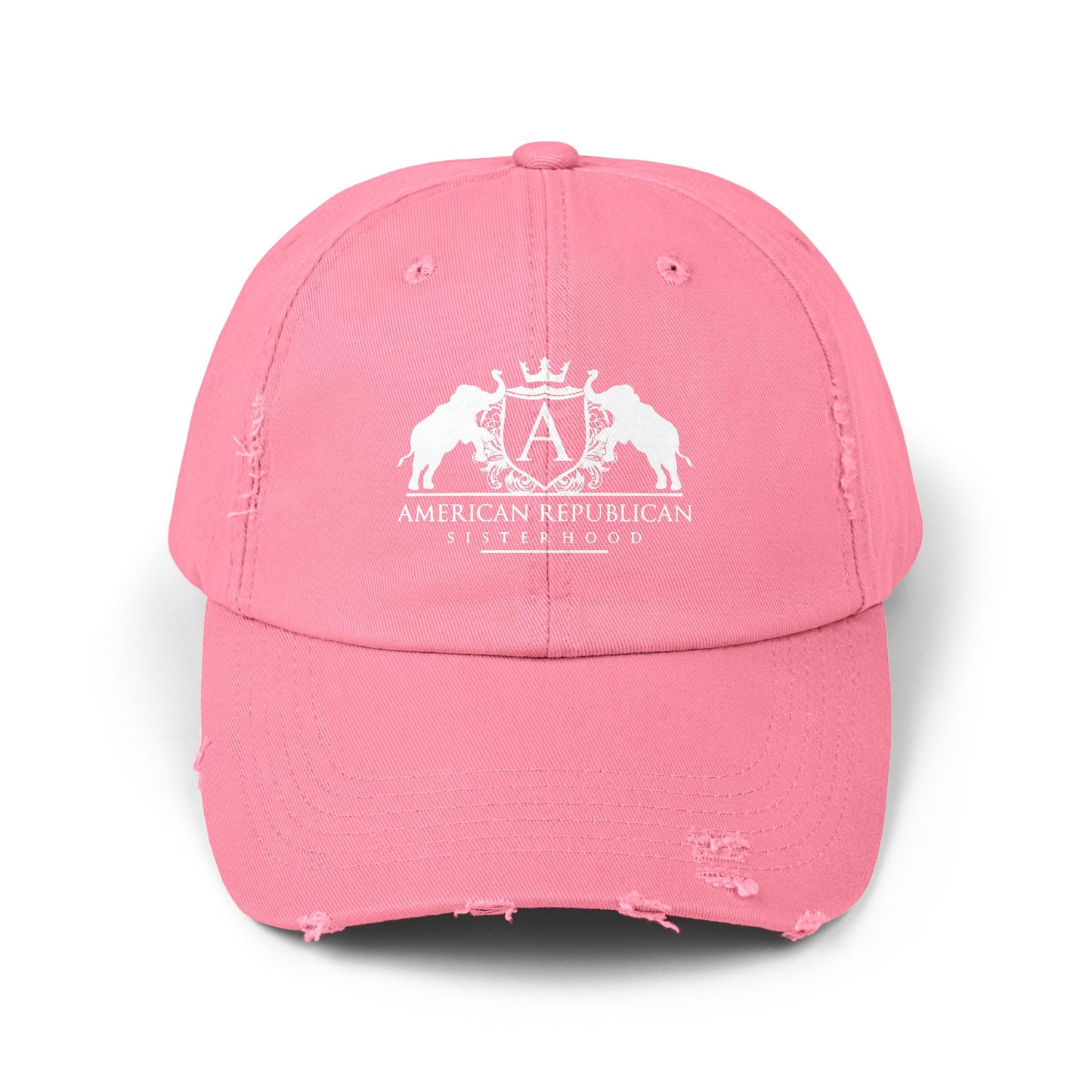ARS White Logo Distressed Cap (ARS) - Sweet Baby Jeez Teez