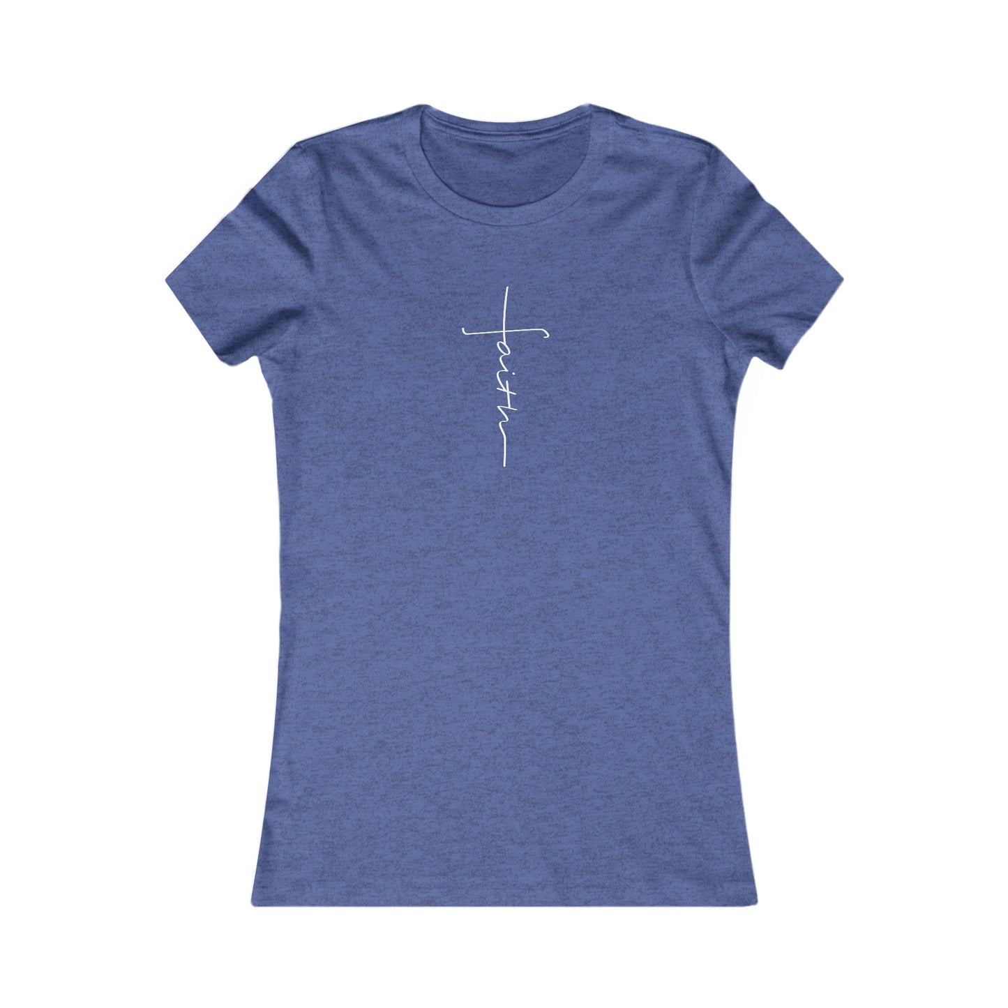 Cross Made From Faith Women's Fitted Tshirt (White) - Sweet Baby Jeez Teez