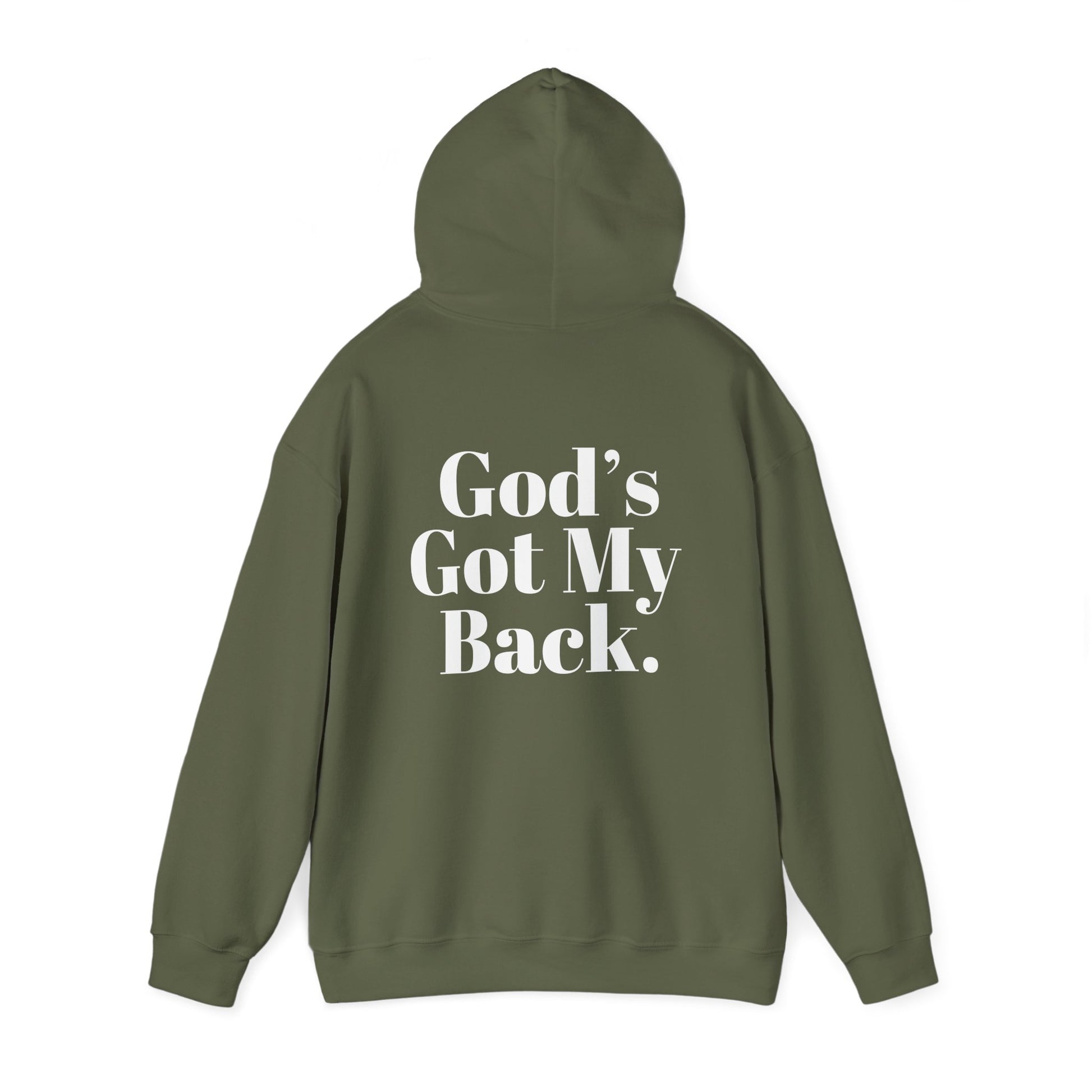 God's Got My Back Men's Hoodie (White Logo) - Sweet Baby Jeez Teez