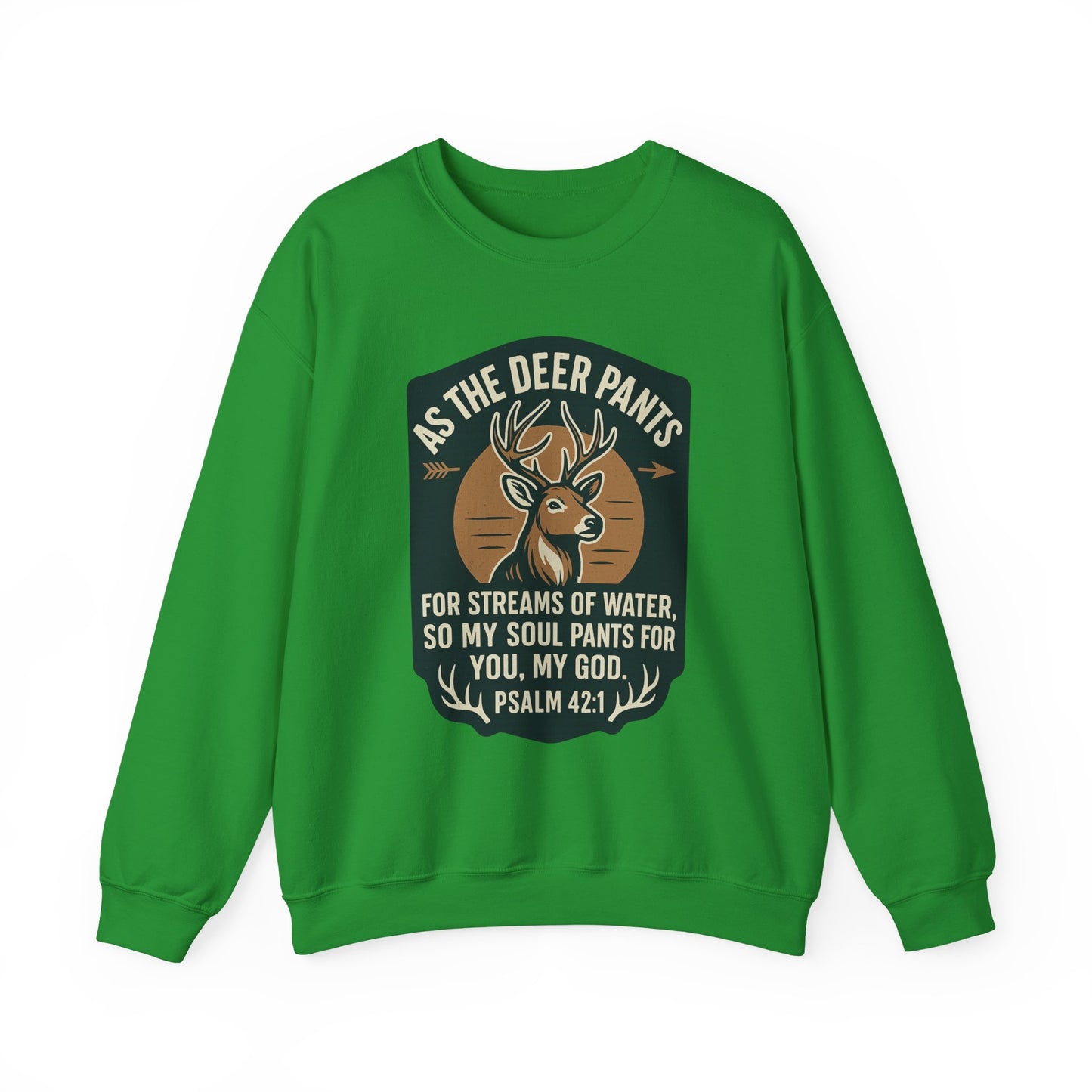 Psalm 42:1 "As the Deer" Bible Verse Cozy Sweatshirt