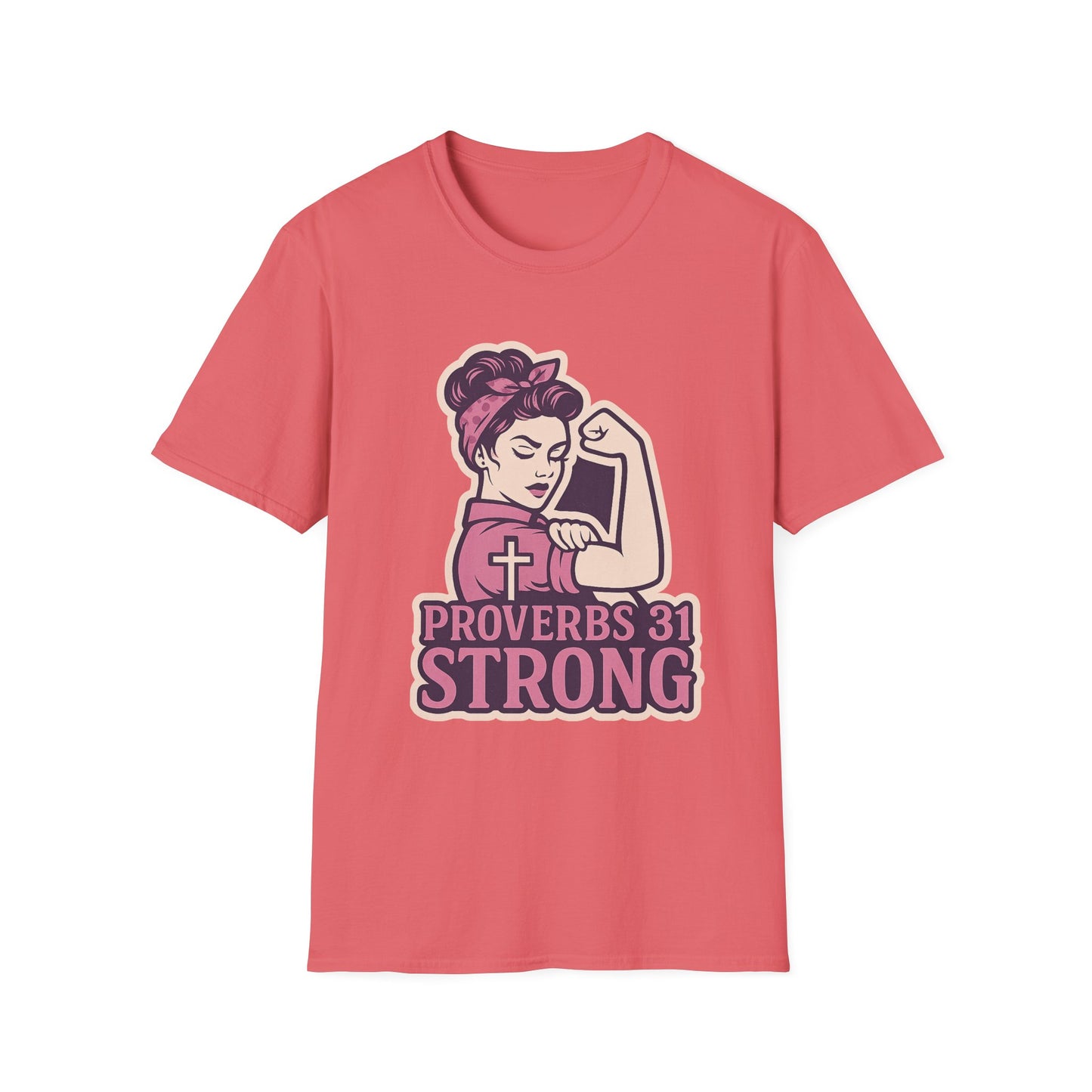 Proverbs 31 Strong Christian Women's Empowering Softstyle T-Shirt