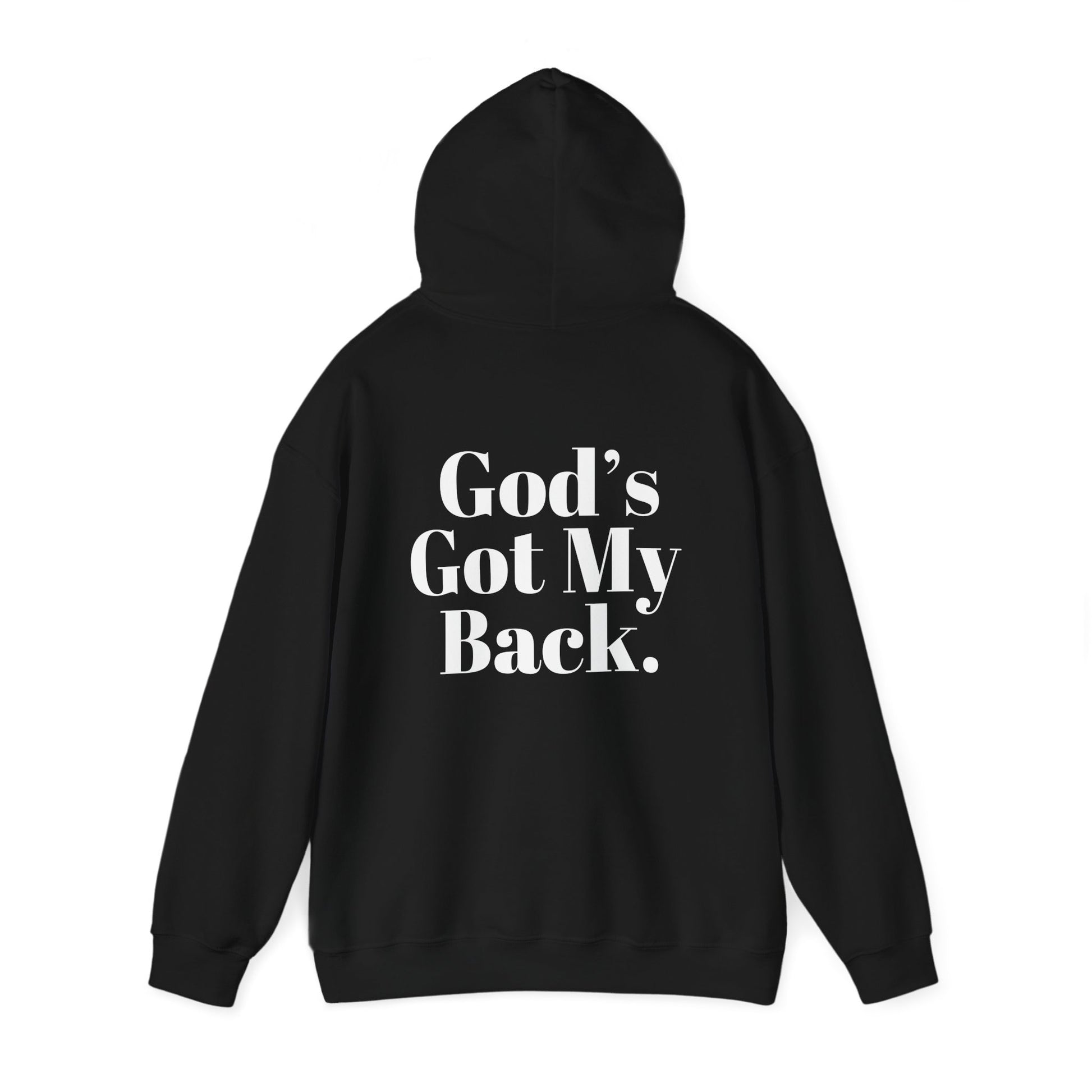 God's Got My Back Men's Hoodie (White Logo) - Sweet Baby Jeez Teez