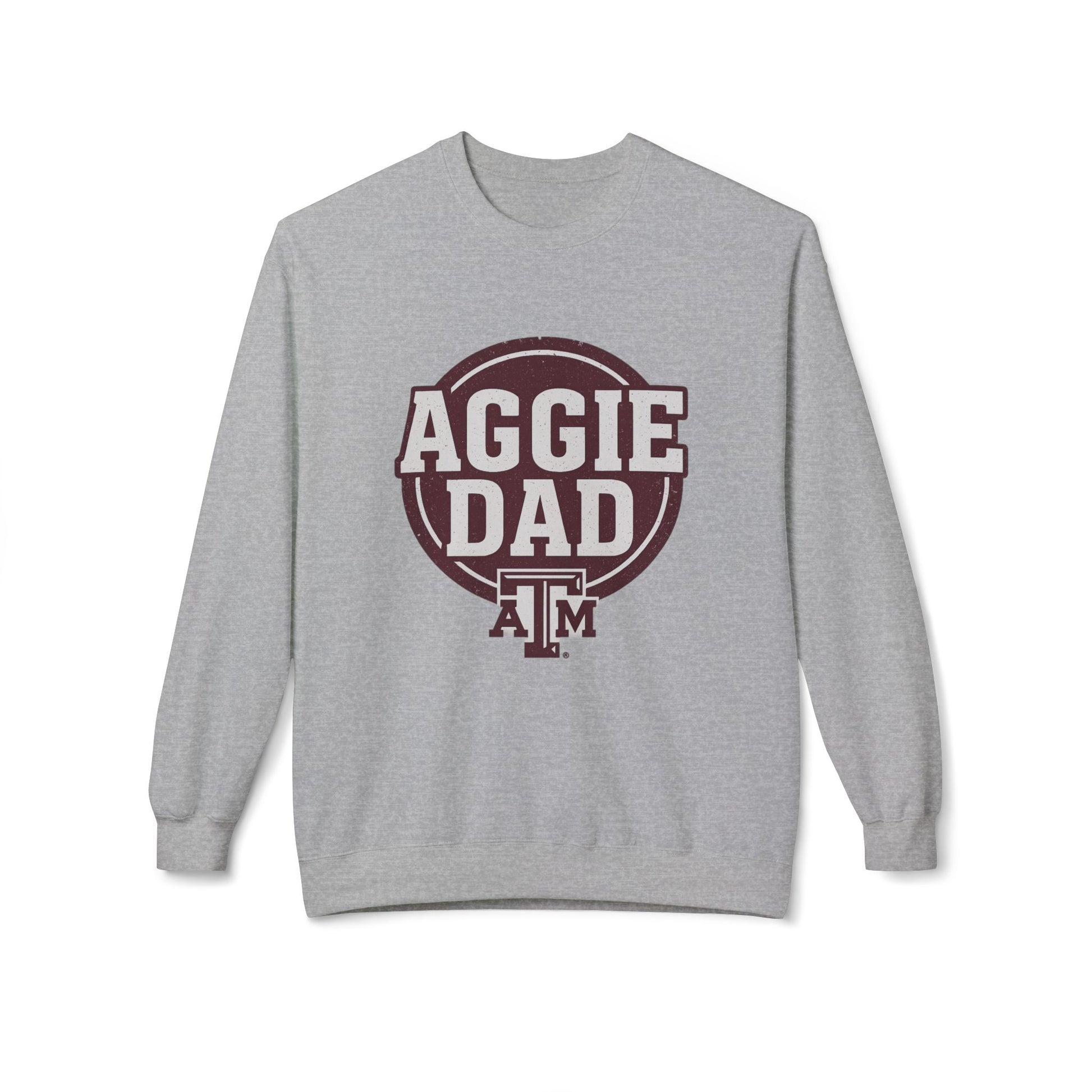 Aggie Dad Texas A&M Midweight Fleece Crewneck Sweatshirt - Sweet Baby Jeez Teez