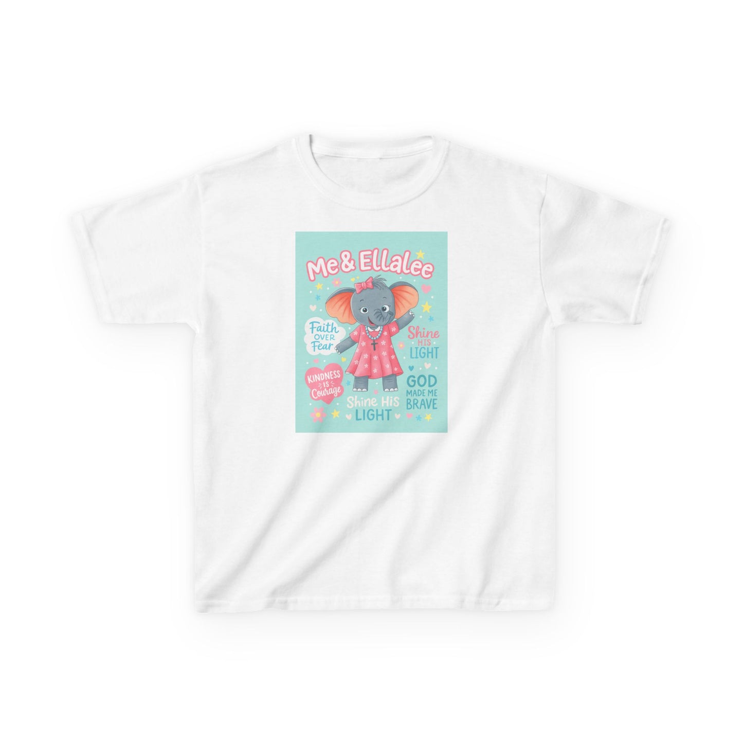 Ellalee the Elephant (TM) Girl's Tshirt (Mint Logo)