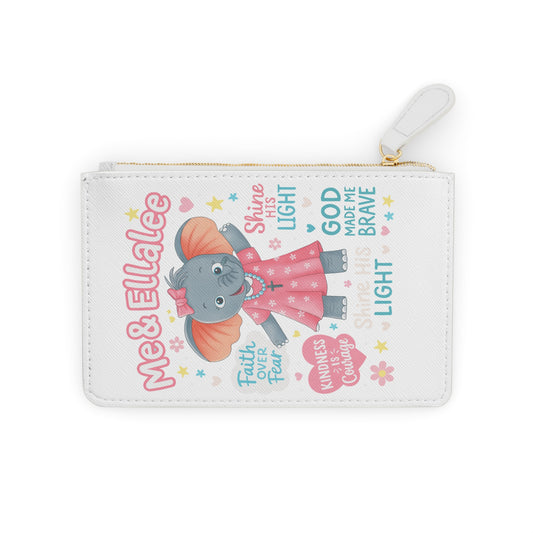 Ellalee the Elephant (TM) Christian Values Zipper Clutch (White)