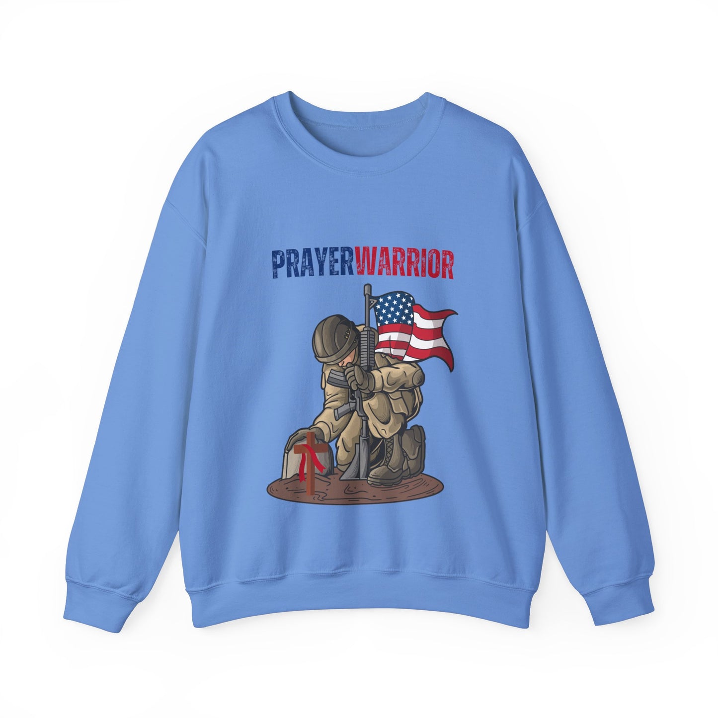 Prayer Warrior Soldier Men's Sweatshirt - Sweet Baby Jeez Teez