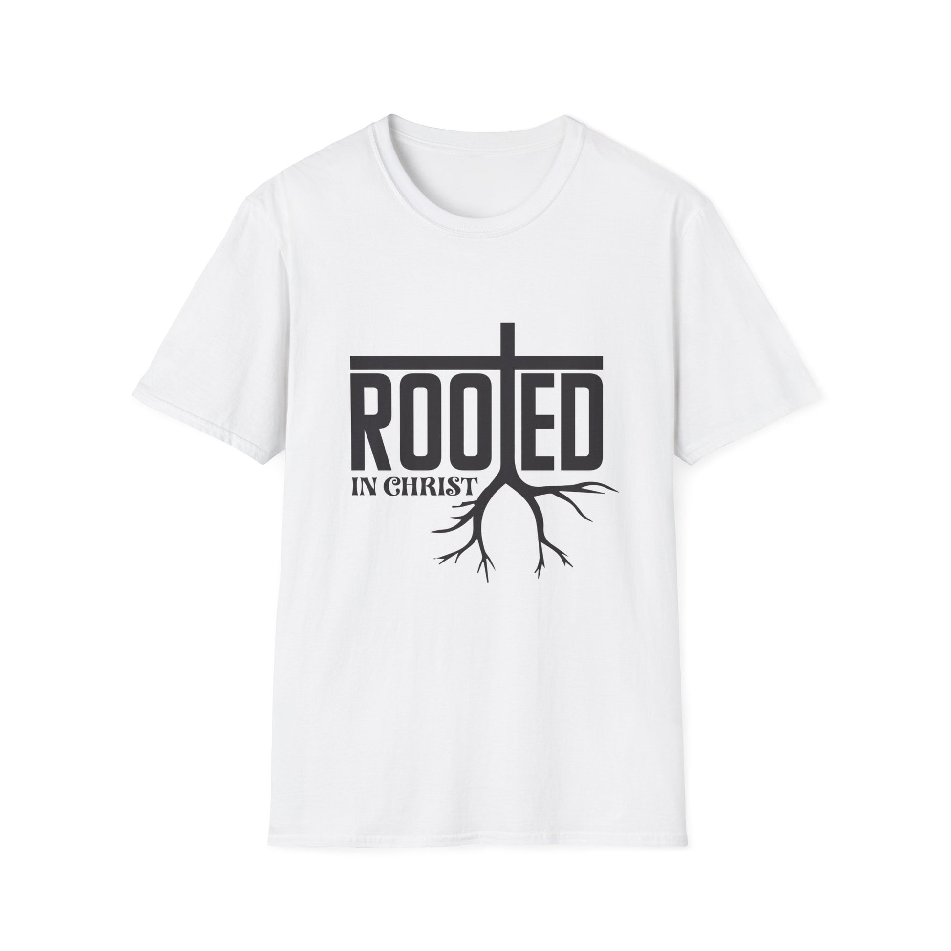 Rooted Men's Tshirt (Black Logo) - Sweet Baby Jeez Teez