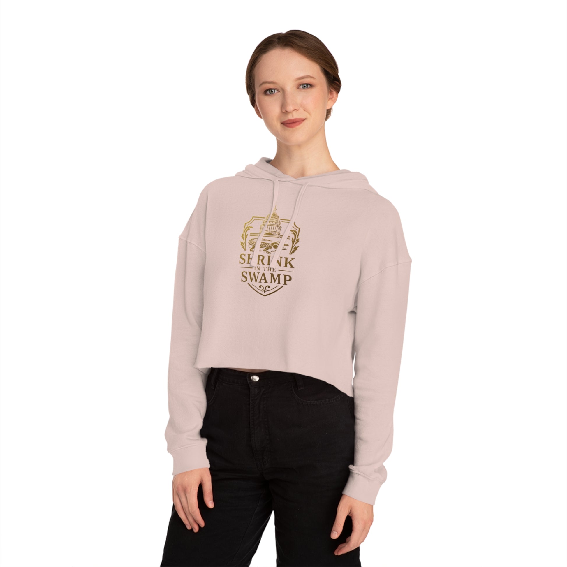Shrink in the Swamp [TM] Logo Women’s Cropped Hoodie - Sweet Baby Jeez Teez