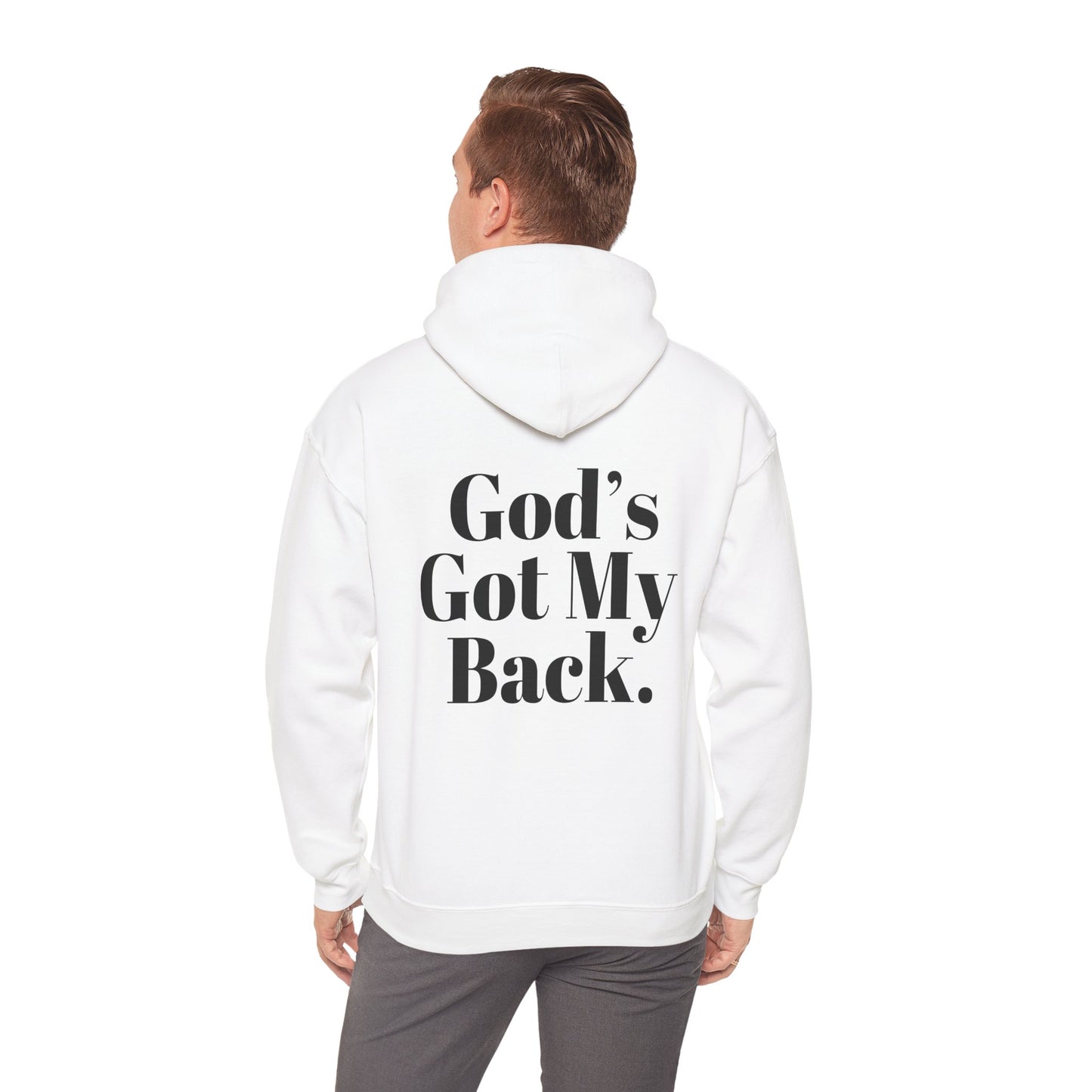 God's Got My Back Men's Hoodie (Black Logo) - Sweet Baby Jeez Teez