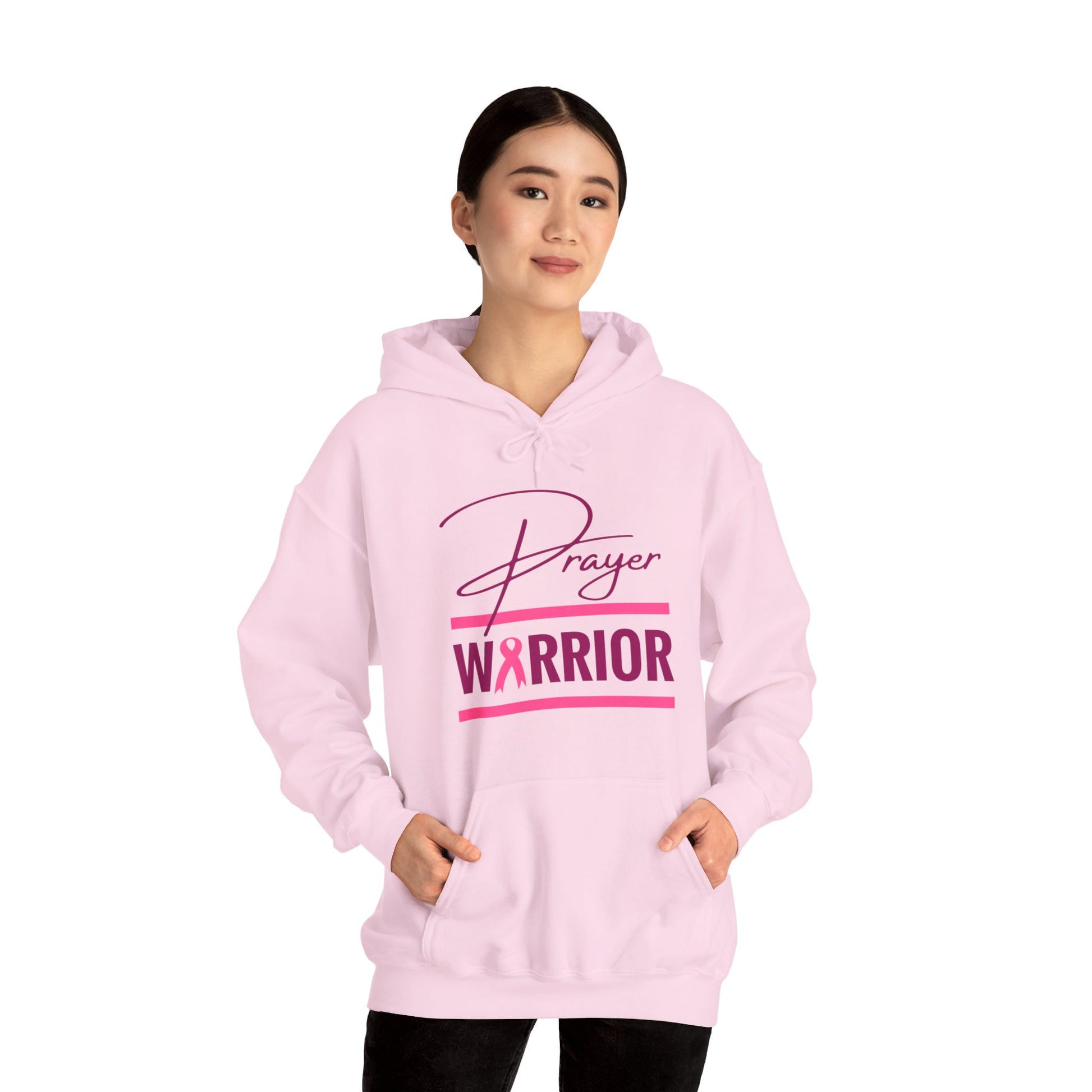 Prayer Warrior Breast Cancer Women's Sweatshirt (Pink Logo) - Sweet Baby Jeez Teez