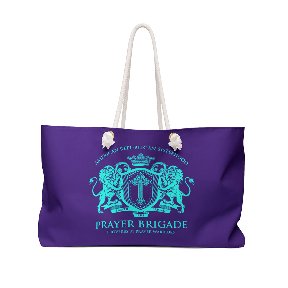 ARS Prayer Brigade Weekender Bag (Purple with Agua Logo)