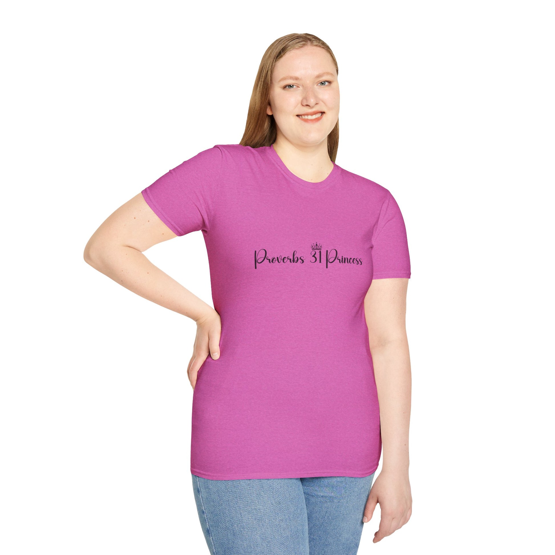Proverbs 31 Princess Women's Relaxed/Plus Tshirt (Black Logo) - Sweet Baby Jeez Teez