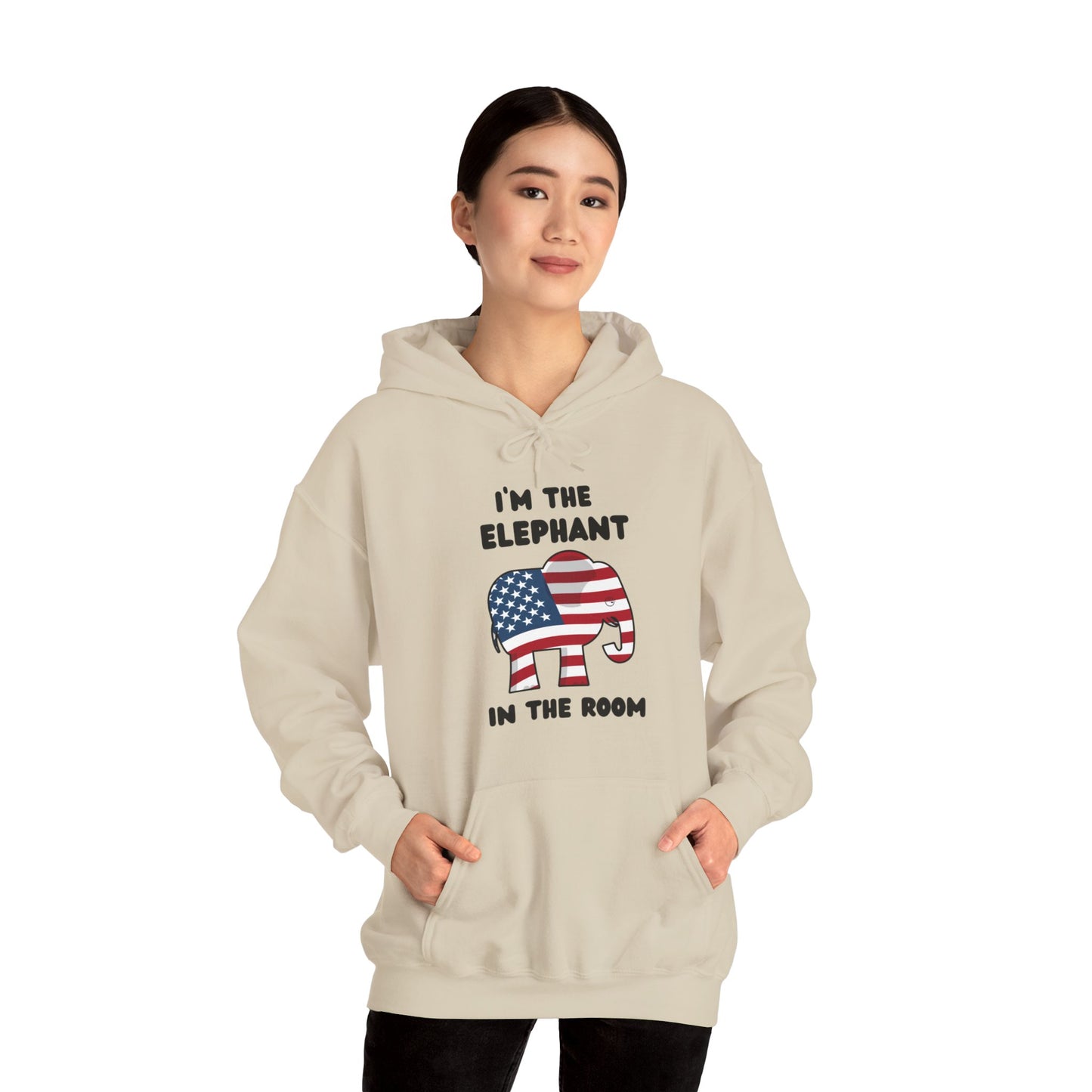 Elephant in the Room Women's Hoodie S-5XL (Black Logo) - Sweet Baby Jeez Teez