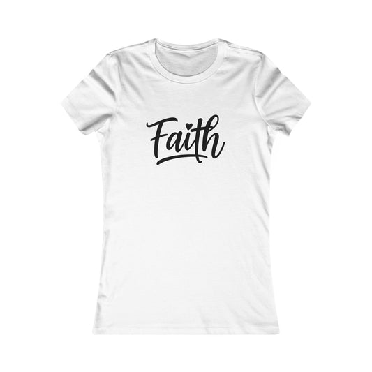 Cross-ed T Faith Christian Women's Fitted Tshirt (Black Logo)