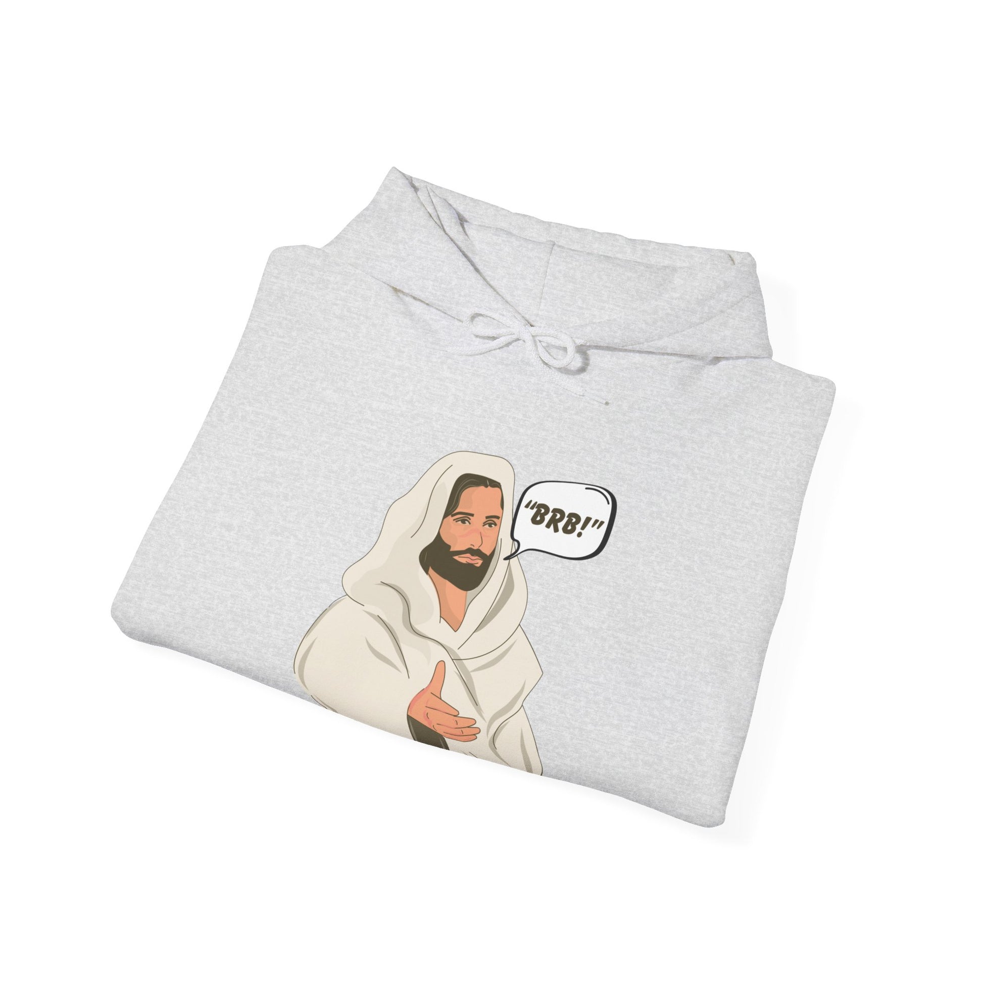 Be Right Back Men's Hoodie (Cartoon Logo) - Sweet Baby Jeez Teez