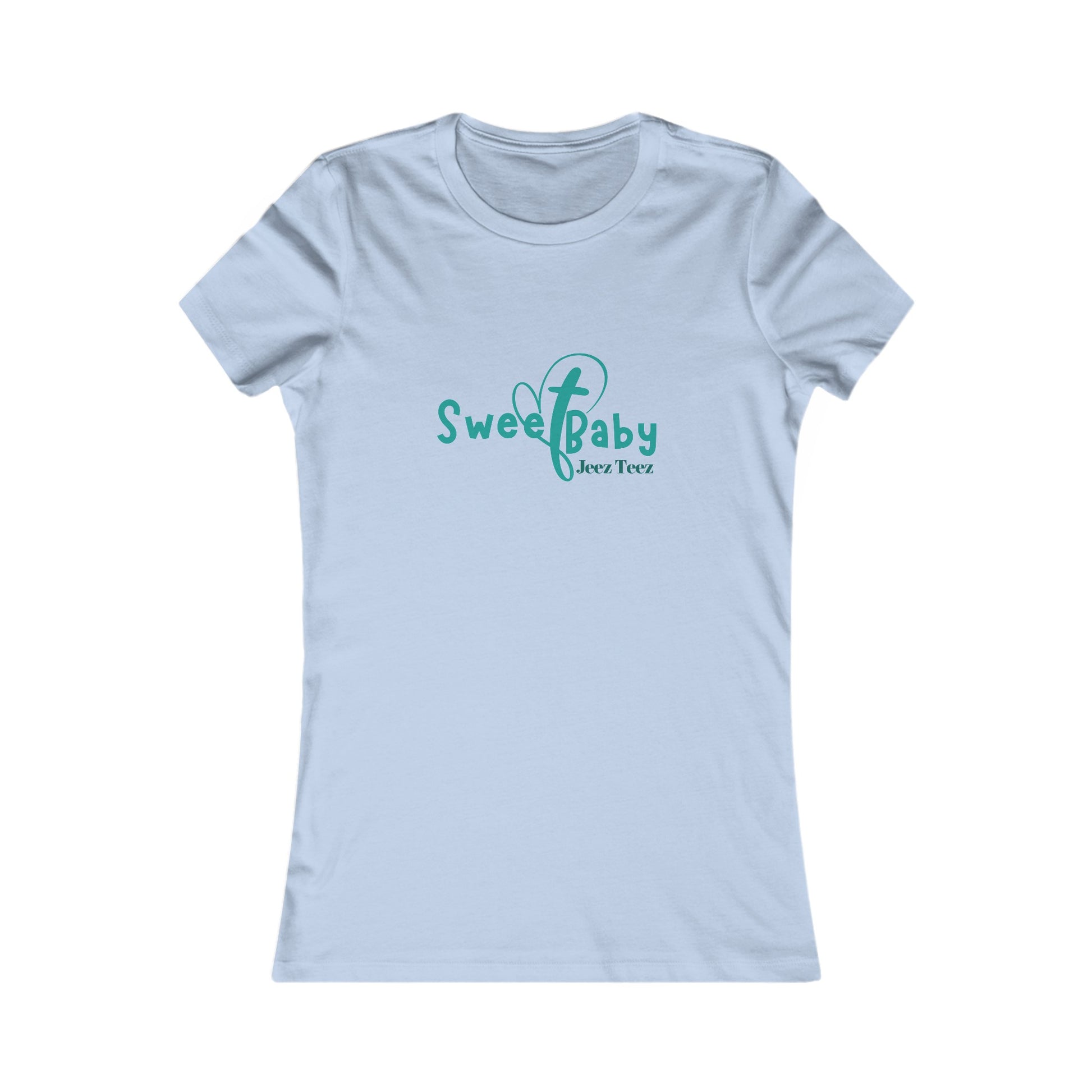 Sweet Baby Jeez Teez Women's Fitted Tshirt (Teal Logo) - Sweet Baby Jeez Teez