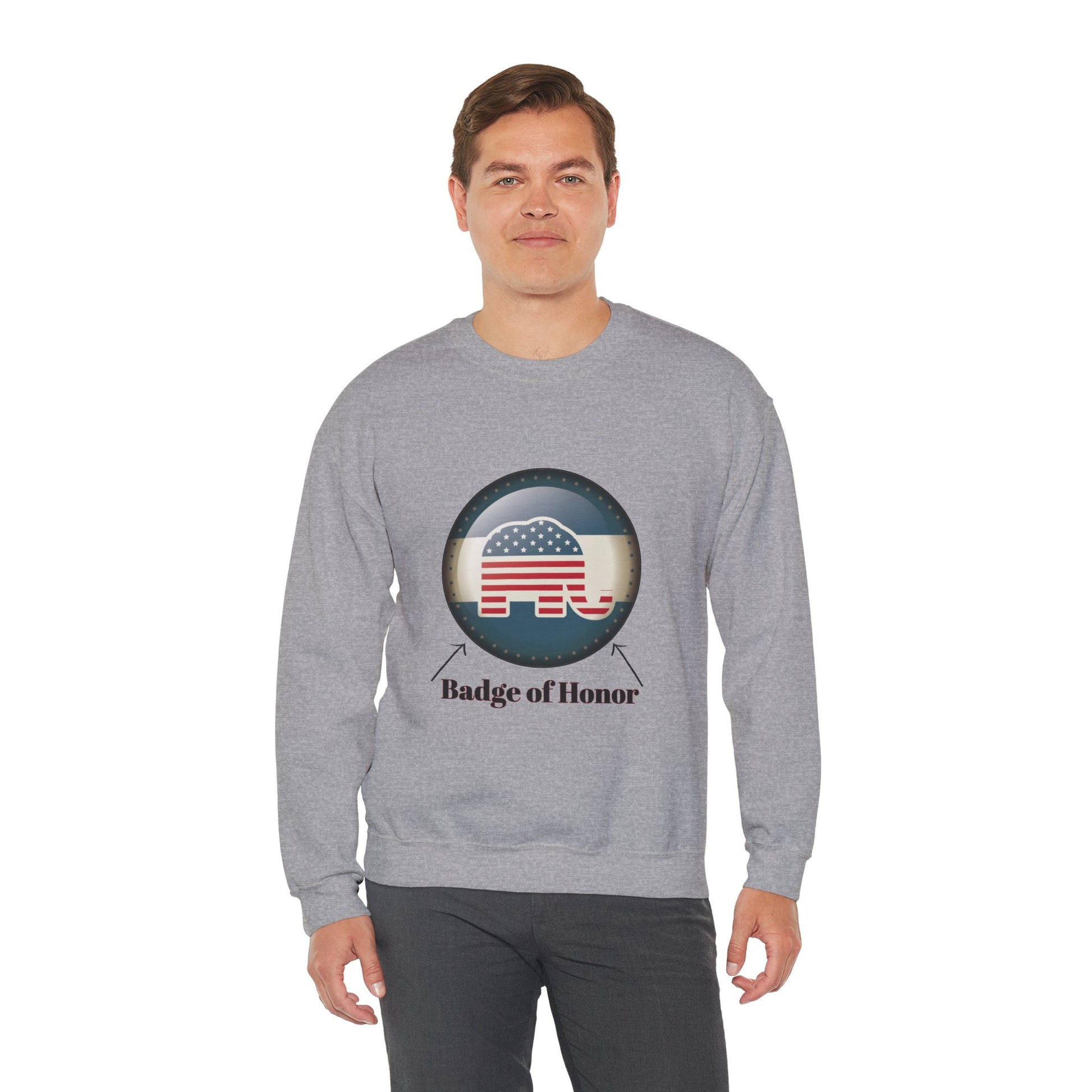 Badge of Honor Men's Sweatshirt - Sweet Baby Jeez Teez